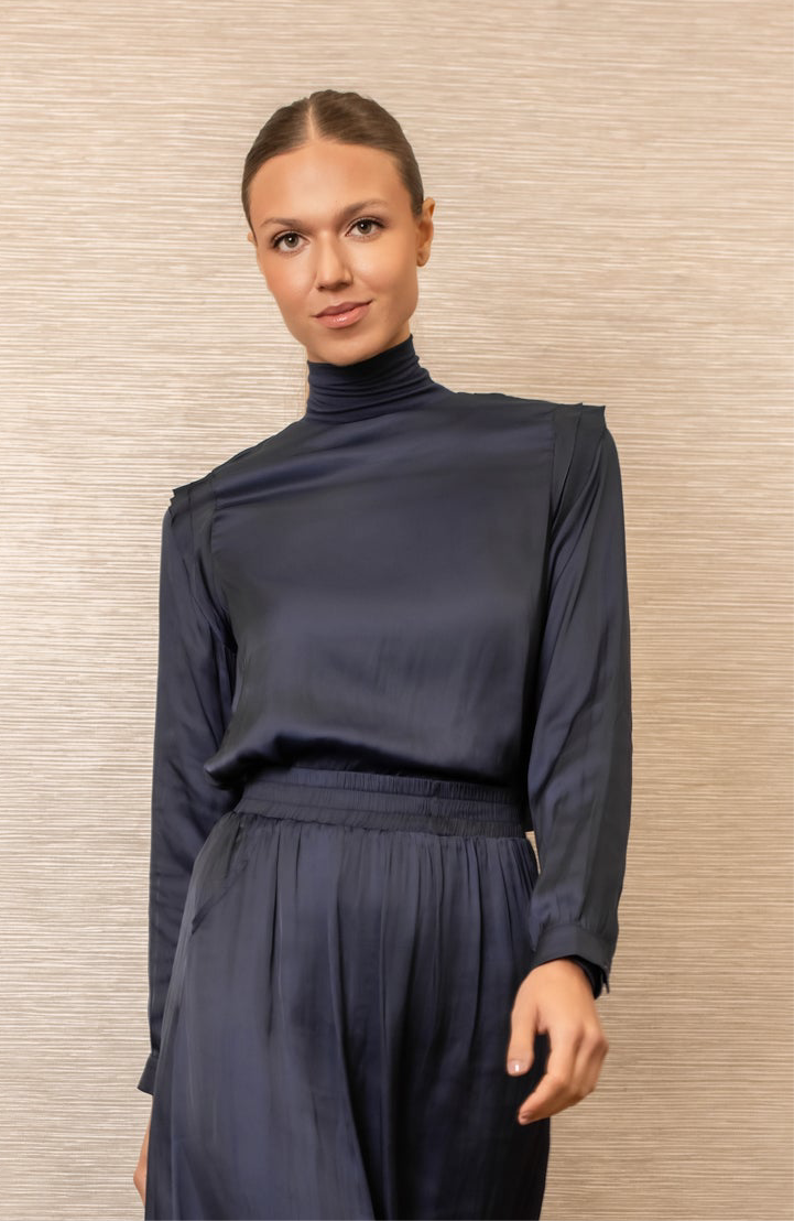 Frida Satin Set | Navy (Must be purchased as same size set)