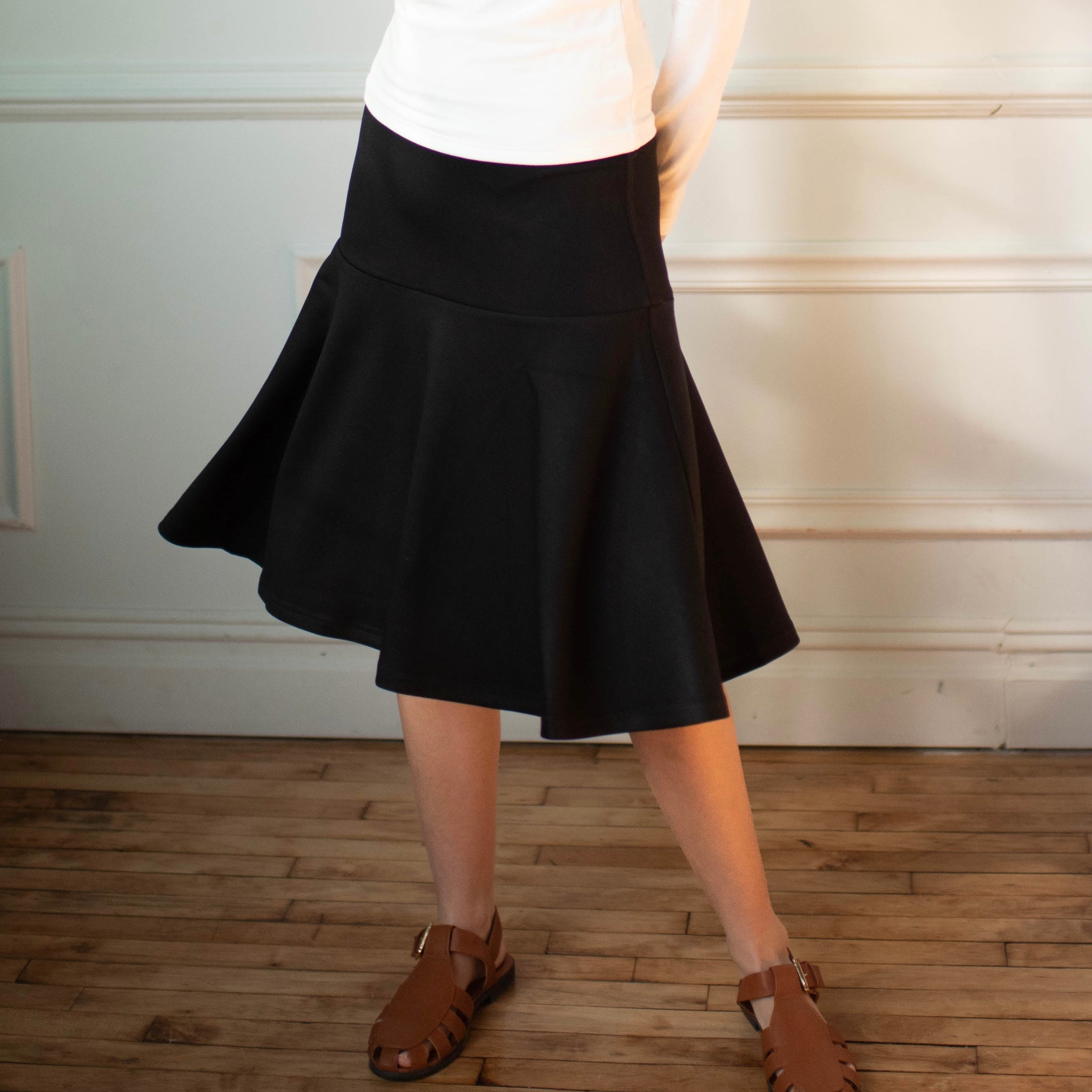 Drop Waist Skirt | Black