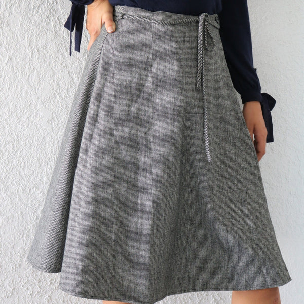 Tweed Wrap Skirt | Grey [Final Sale] – C'Moi
