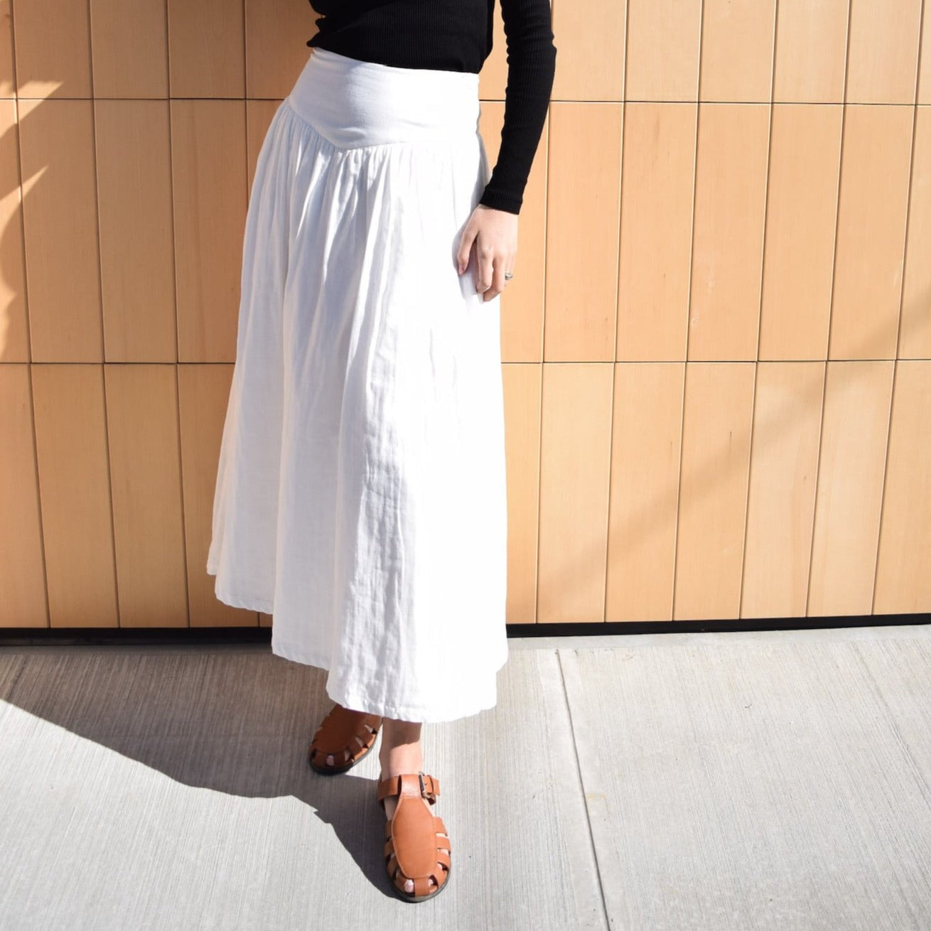 Yoke Linen Maxi | White [Final Sale] – C'Moi