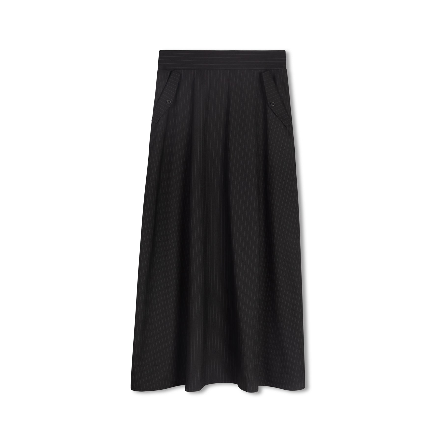 Pinstripe Skirt | Black