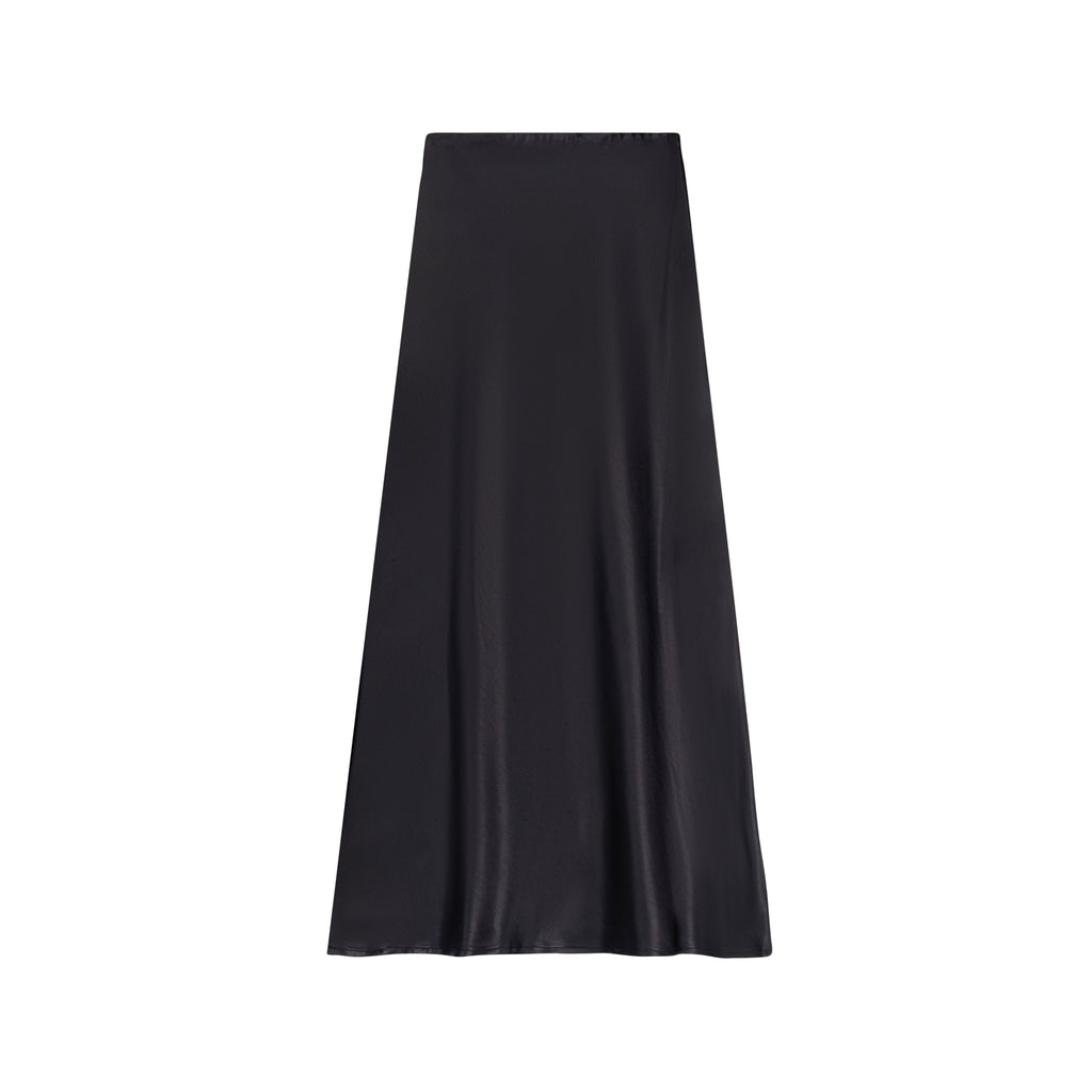 Midi Slip Skirt | Black