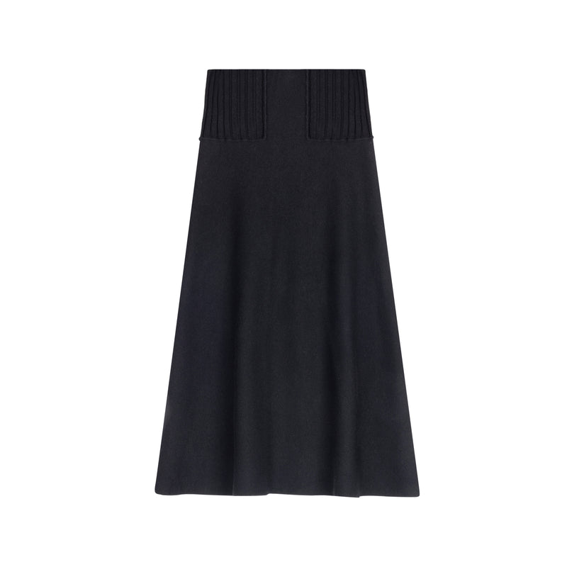 Fold-Over Skirt | Black