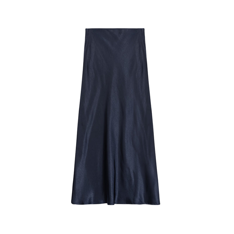 Midi Slip Skirt | Navy