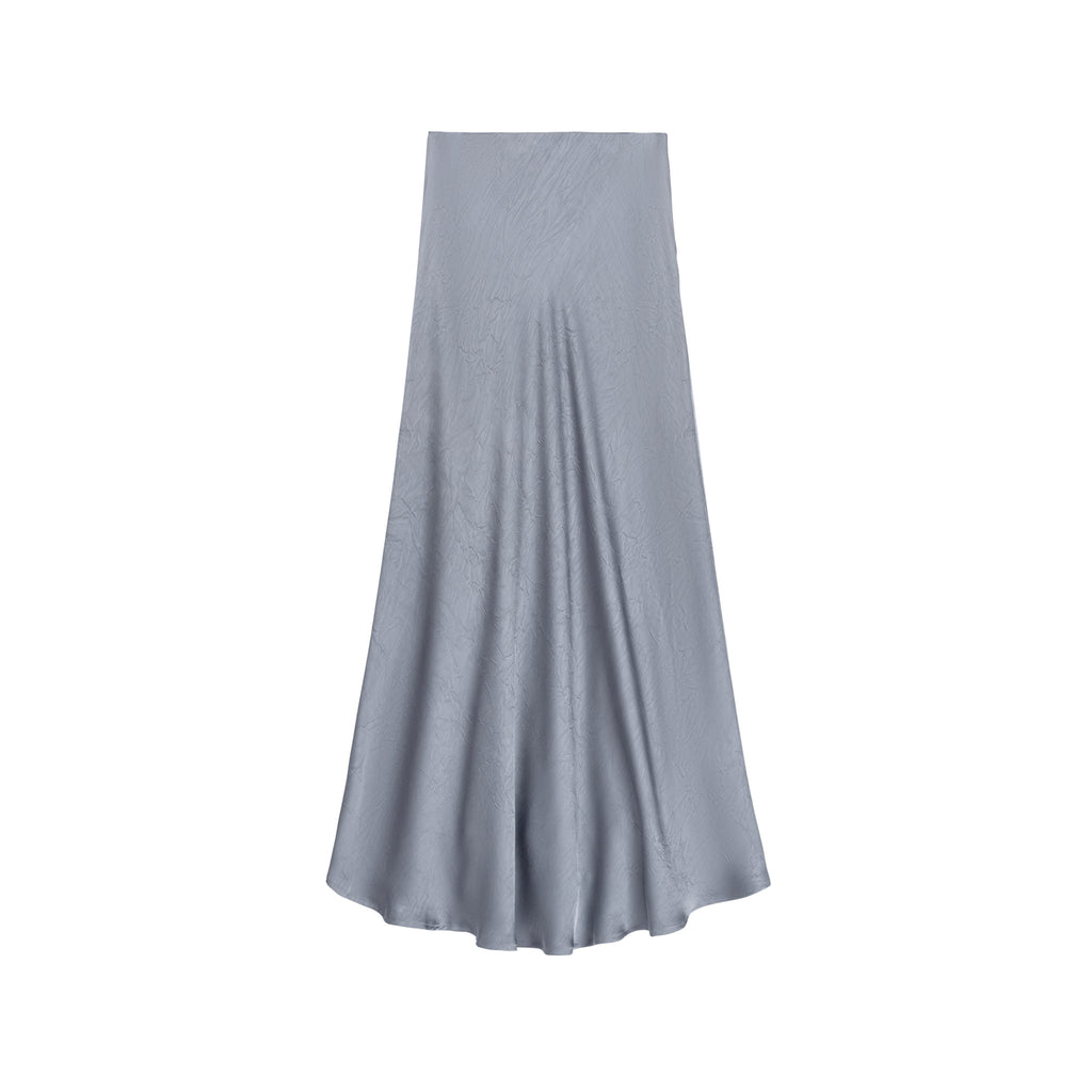 Crinkle Slip Skirt | Gray