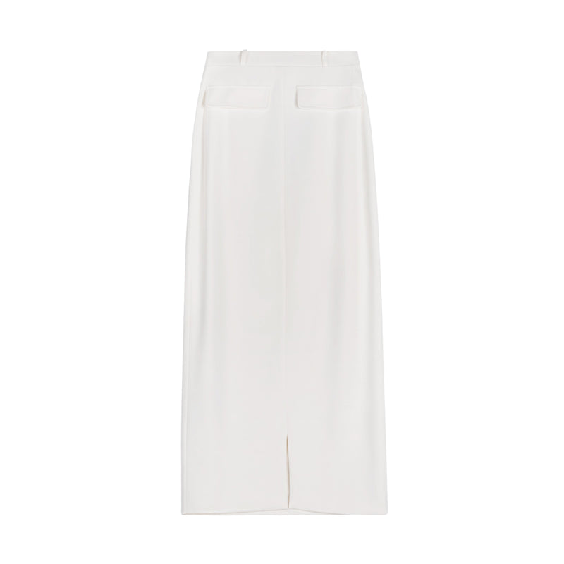 Tuxedo Skirt | White