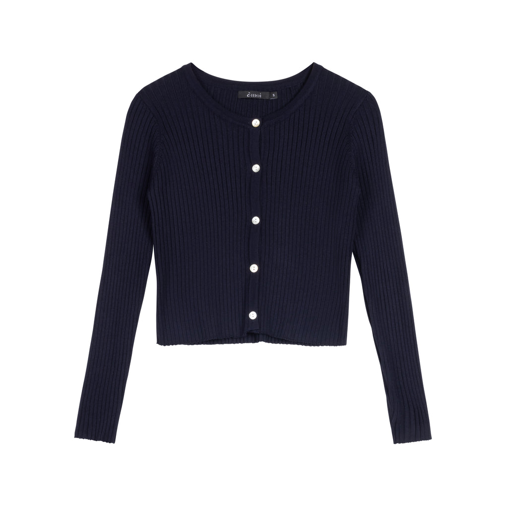 Knit Cardigan | Navy