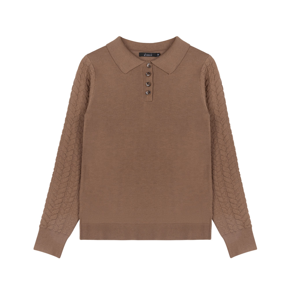 Textured Sweater | Brown [Final Sale]