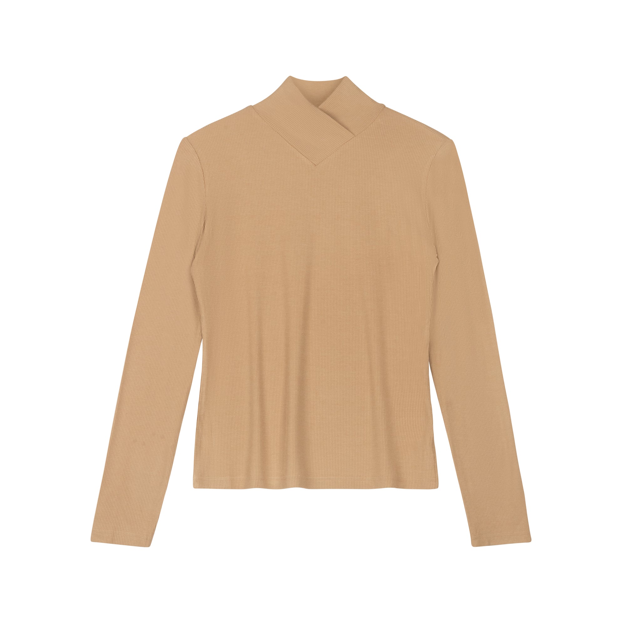 Tulip Ribbed Turtleneck | Beige [Final Sale]