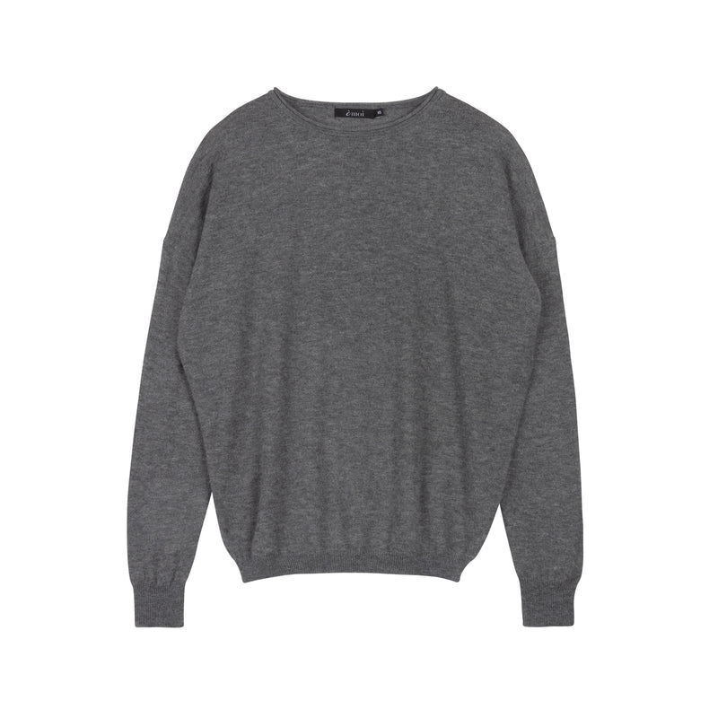 Wooly Crewneck Sweater | Gray