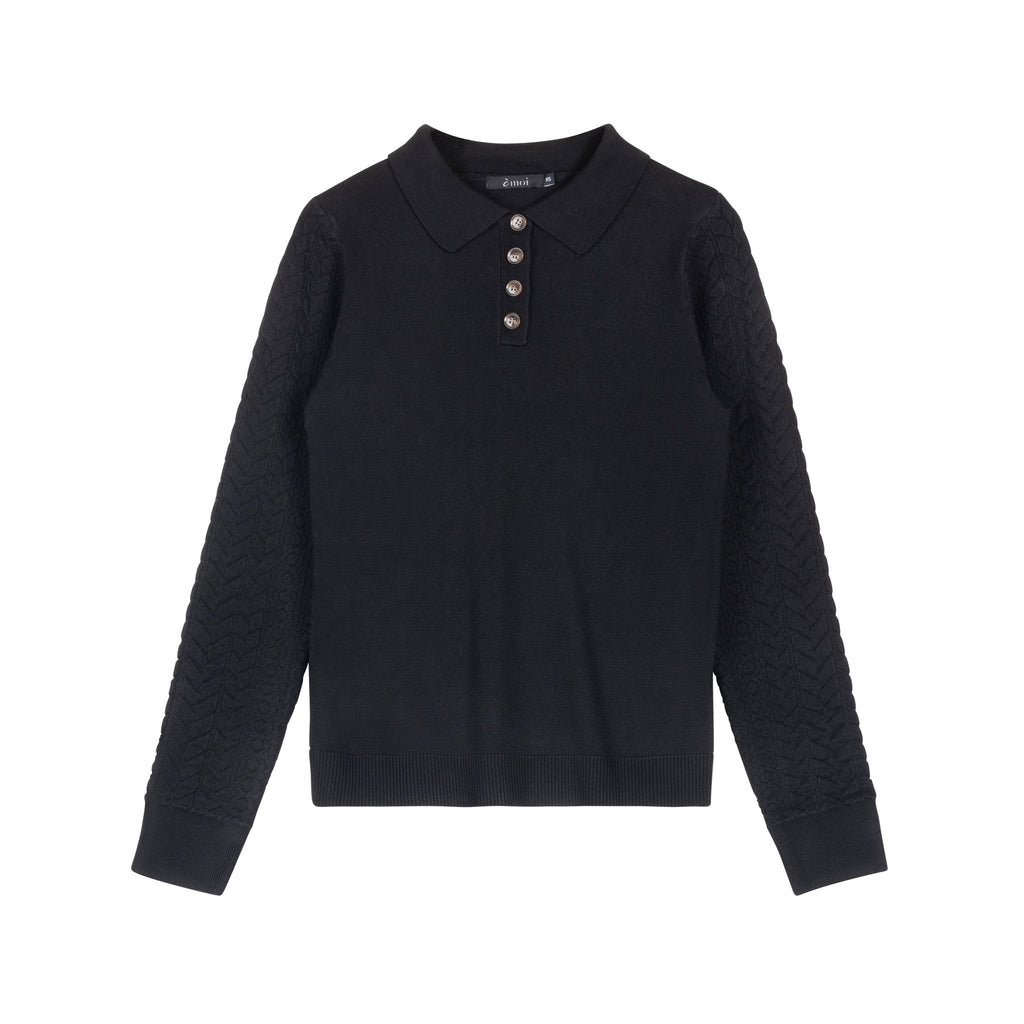Textured Sweater | Black [Final Sale]