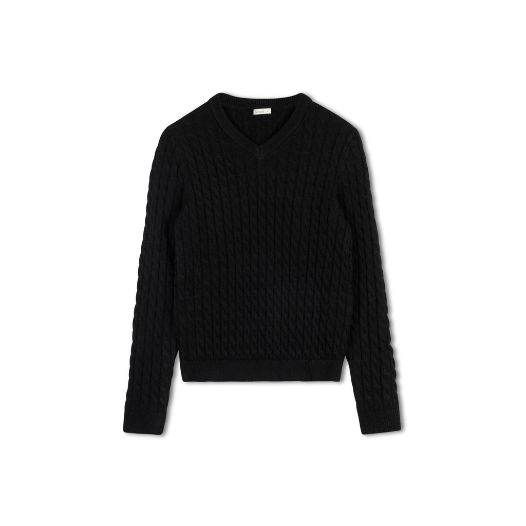 Cable Knit Set |  Black (Purchased as a set)