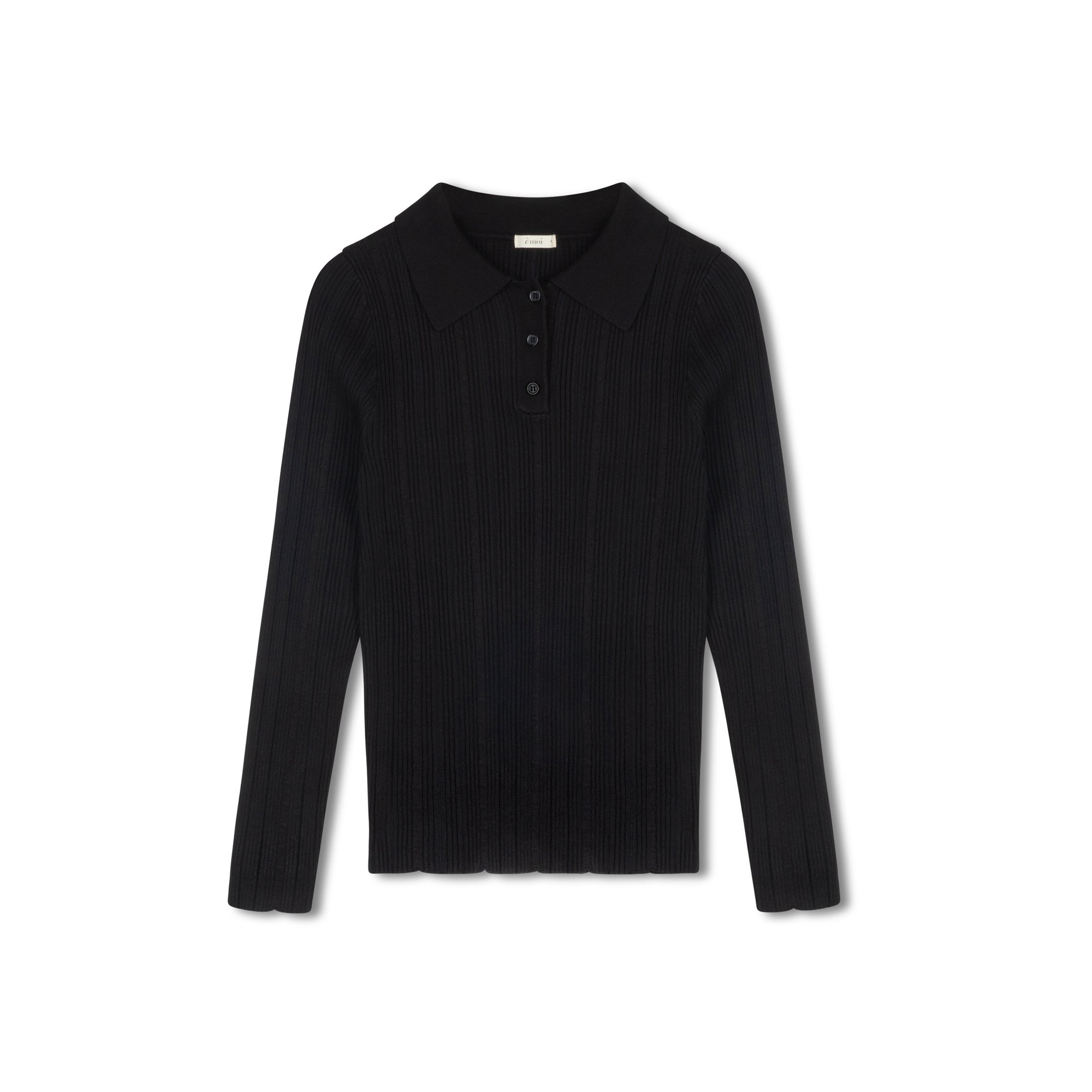 Knit Polo  | Black