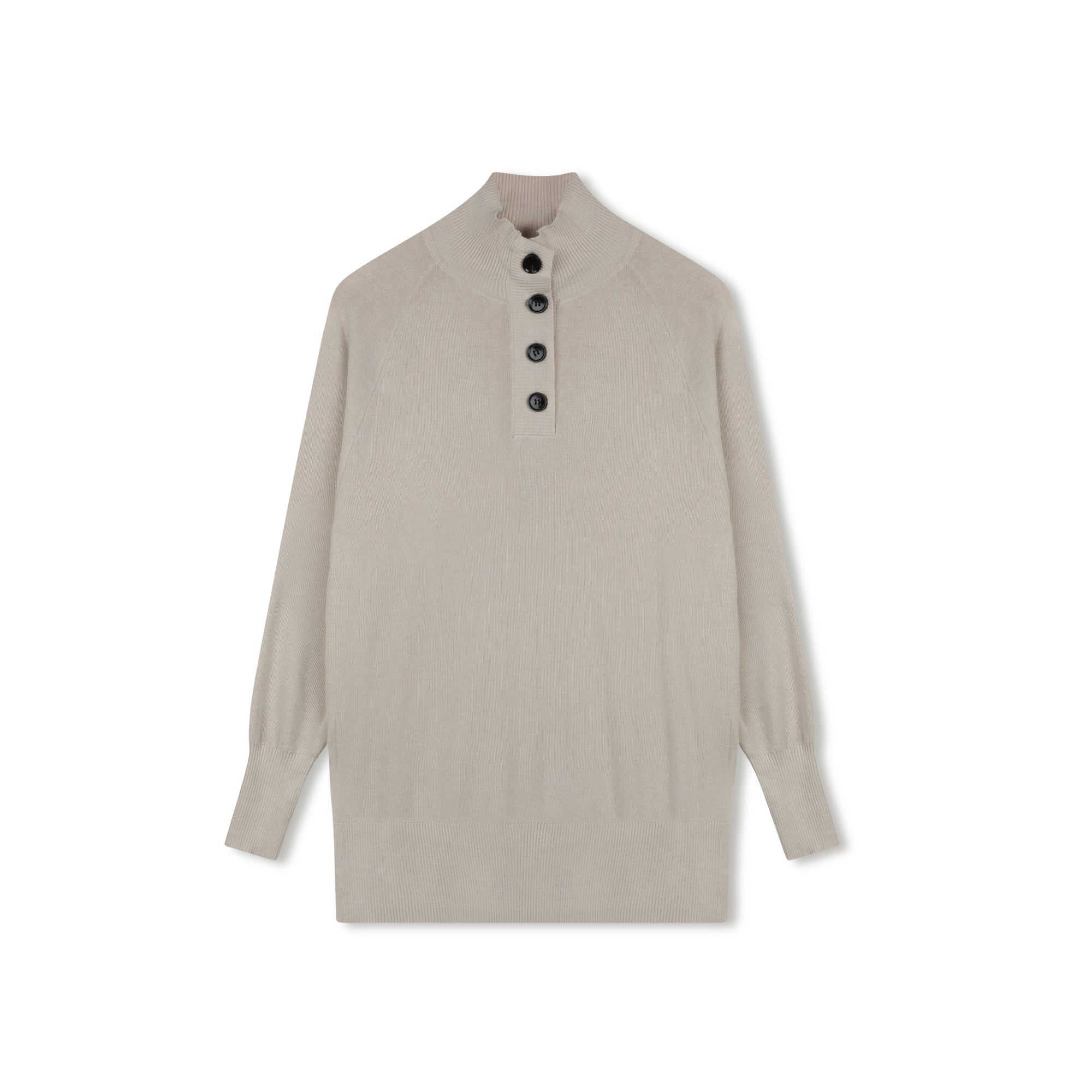High Neck Sweater | Beige
