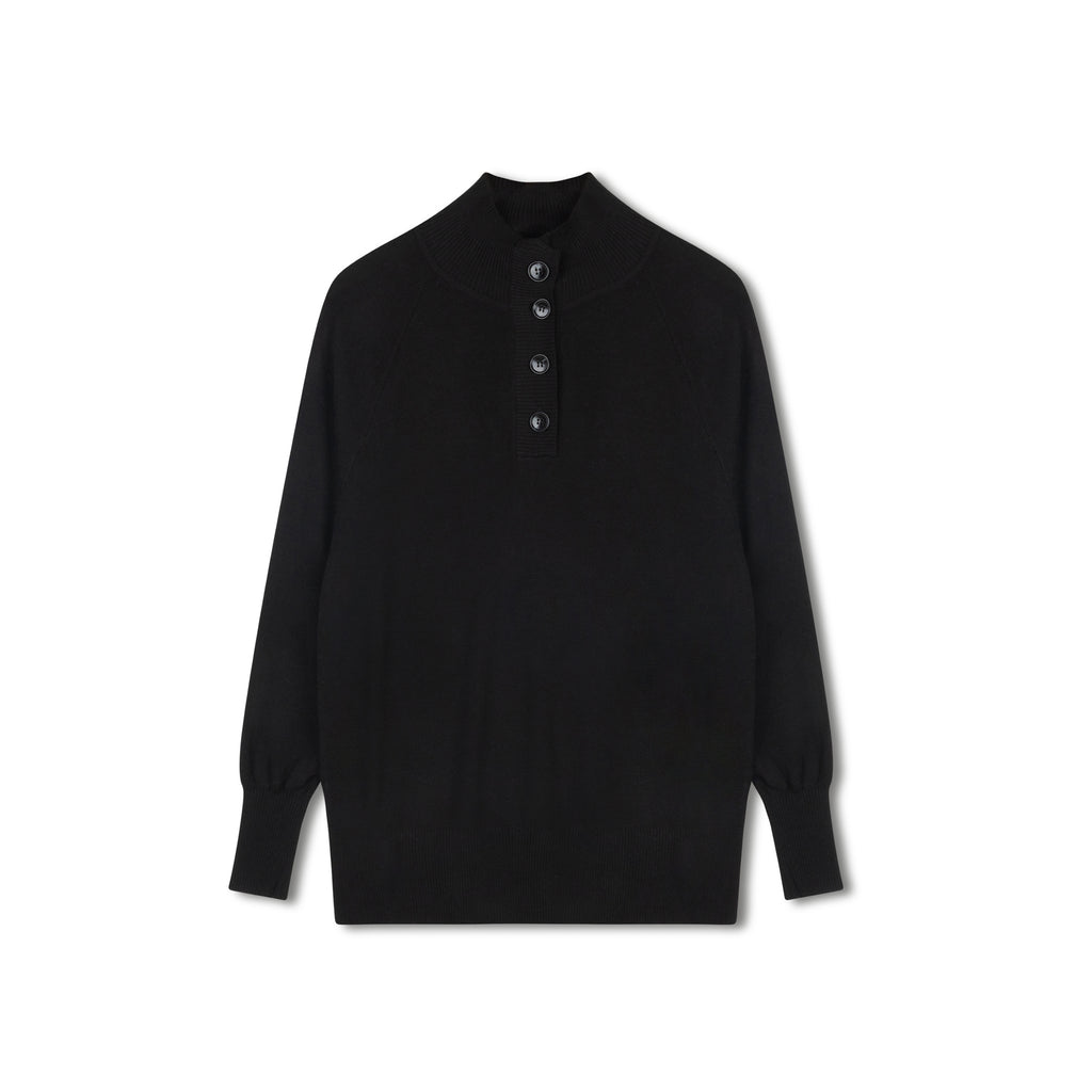 High Neck Sweater | Black
