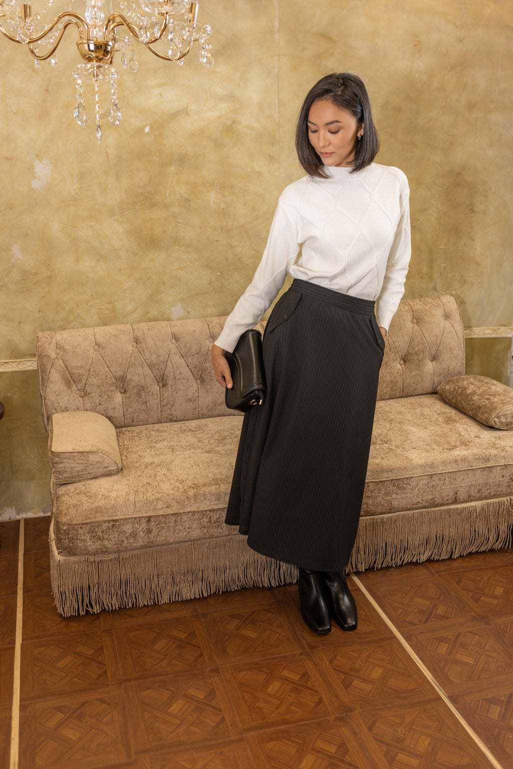 Diamond Sweater | White
