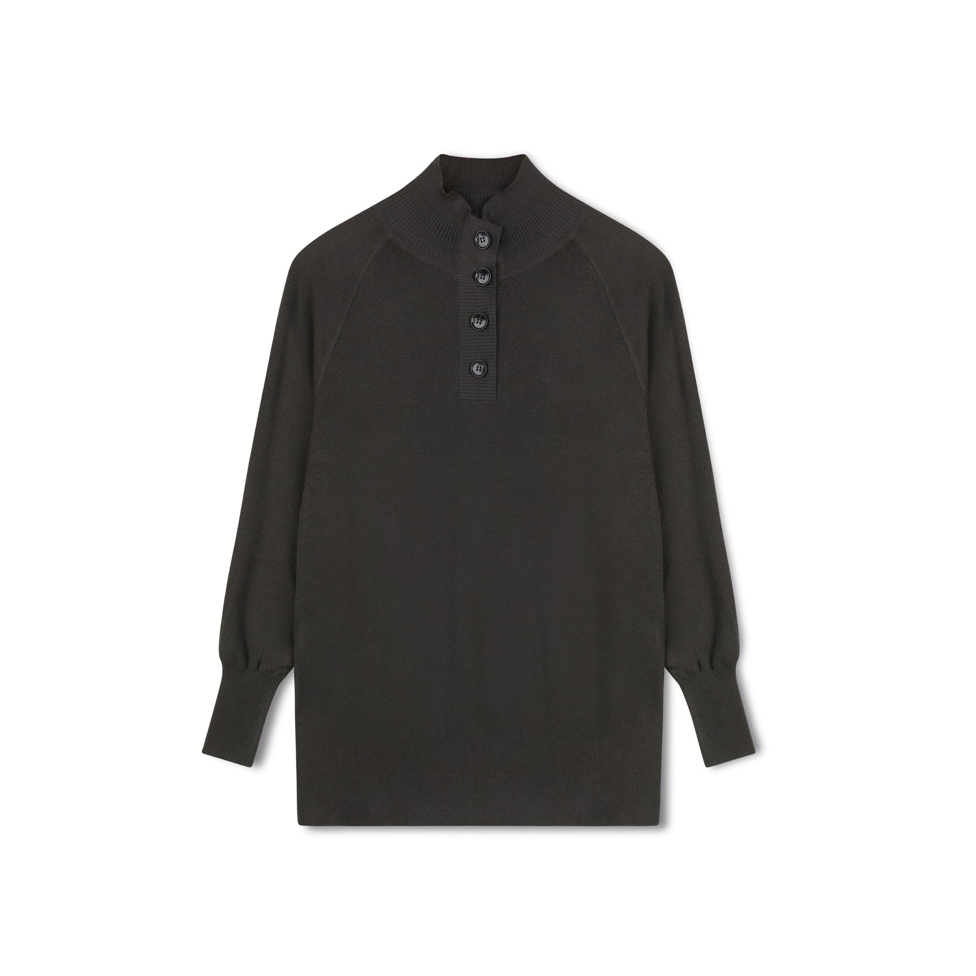 High Neck Sweater | Charcoal