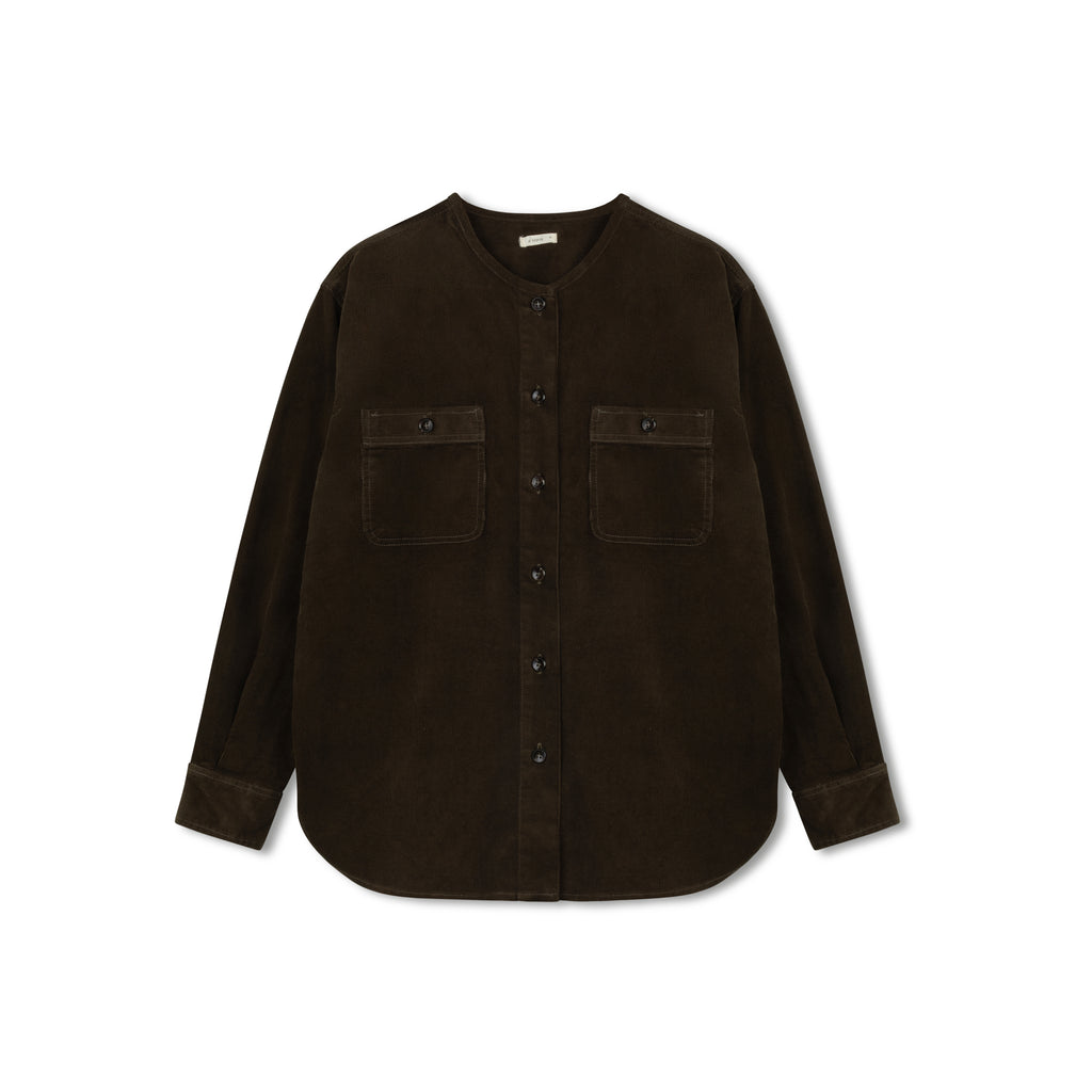 Corduroy Shacket | Dark Green