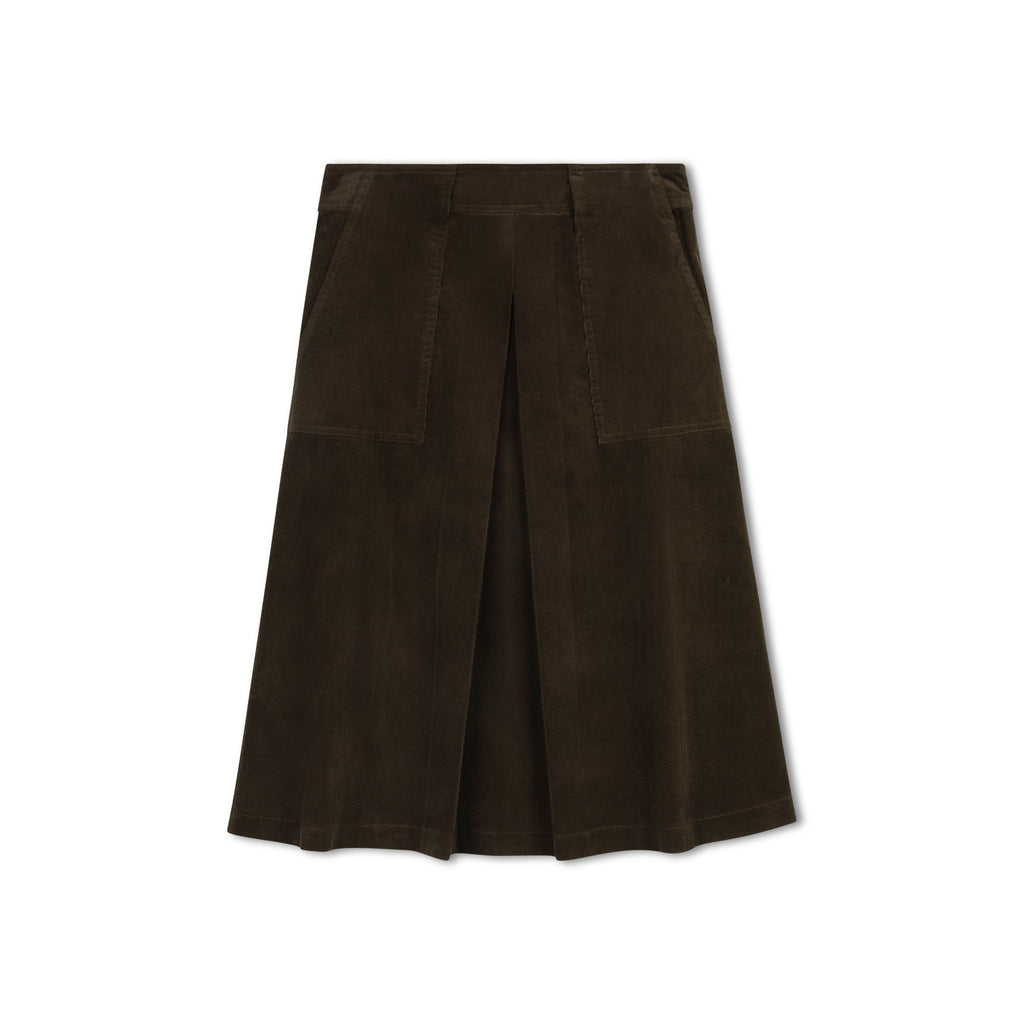 Corduroy Skirt  | Dark Green