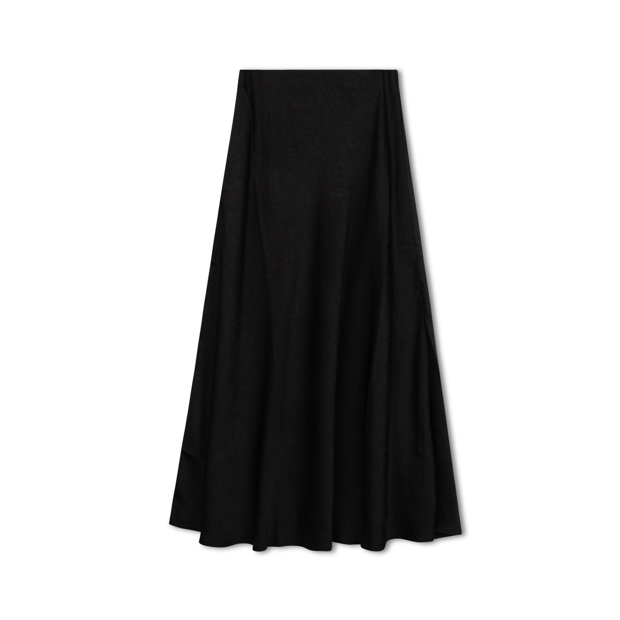 Crinkle Slip Skirt | Black