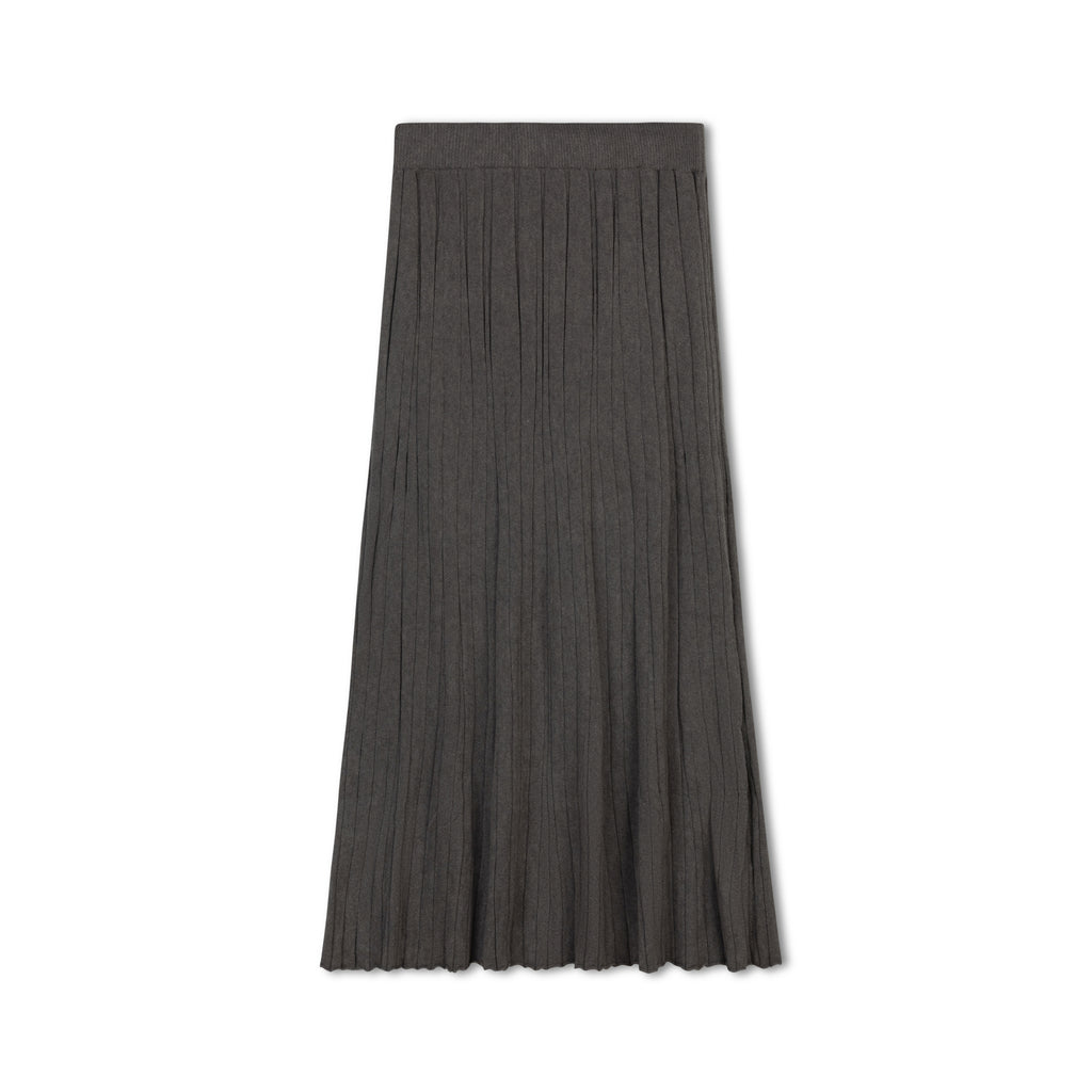 Flared Knit Skirt | Gray