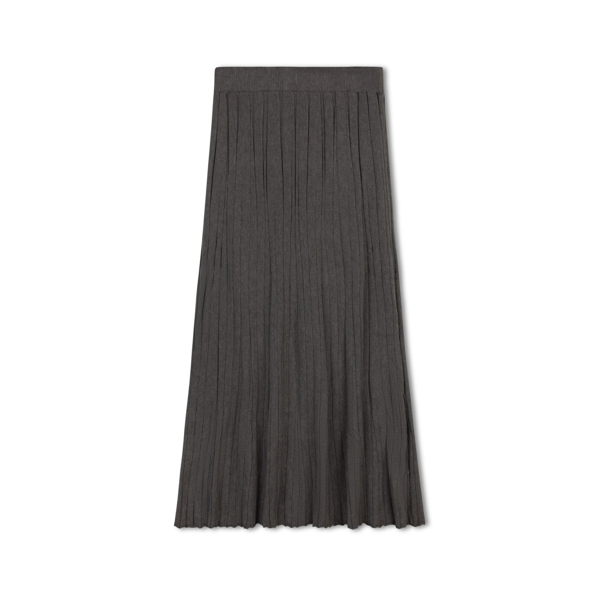 Flared Knit Skirt | Gray