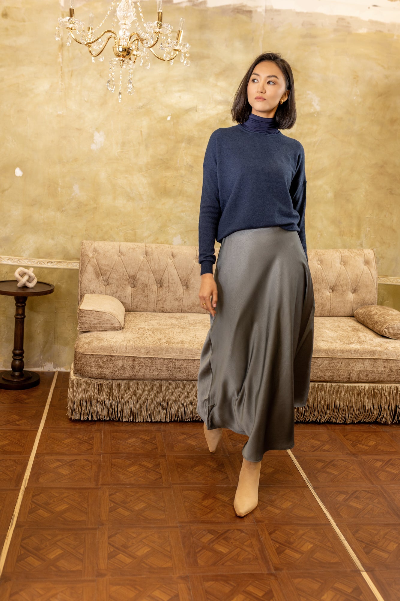 Woolly Crewneck Sweater | Navy