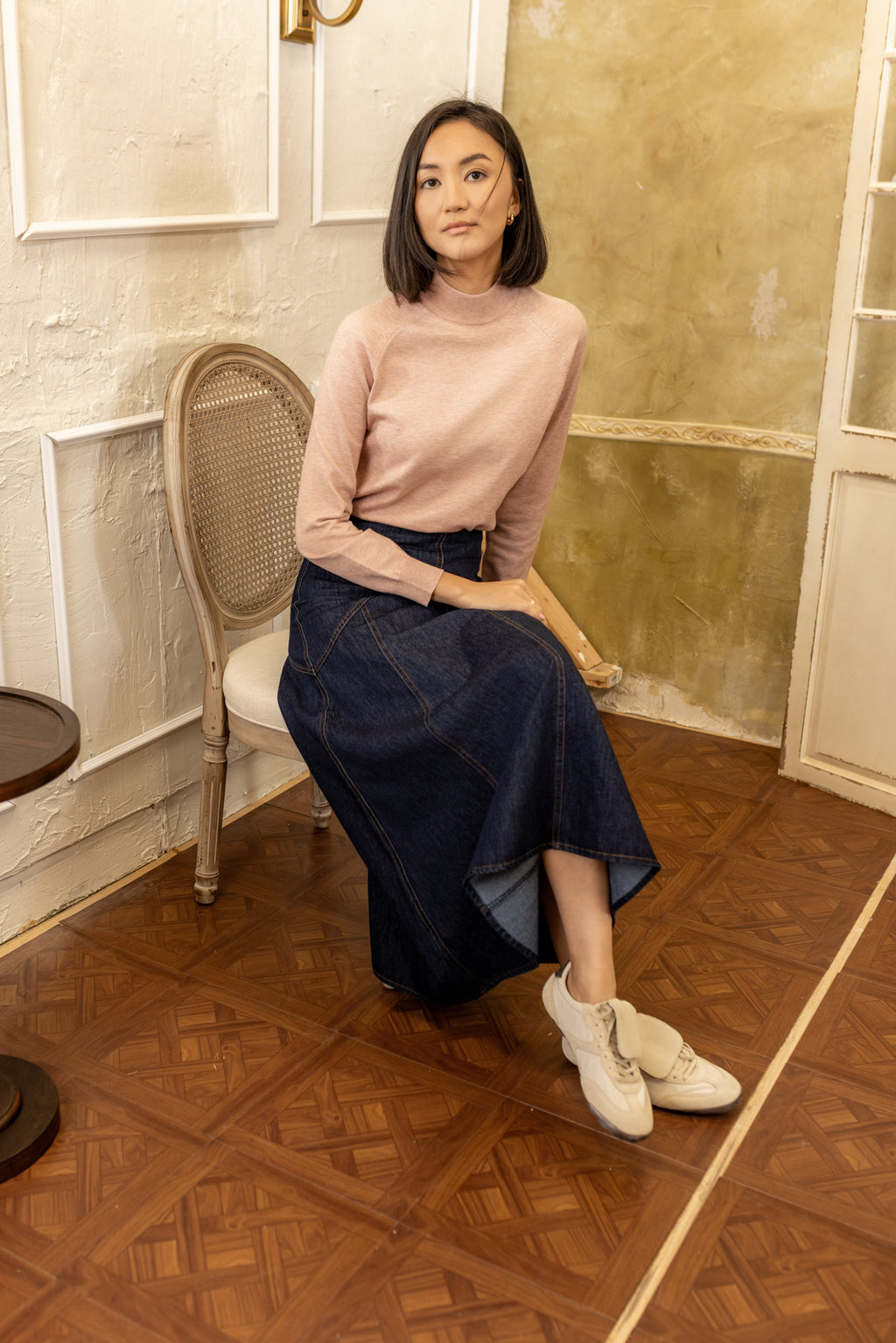 Mock Neck Sweater | Light Berry