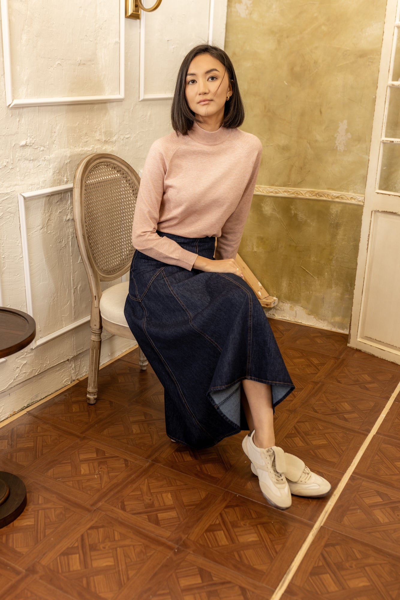 Mock Neck Sweater | Light Berry