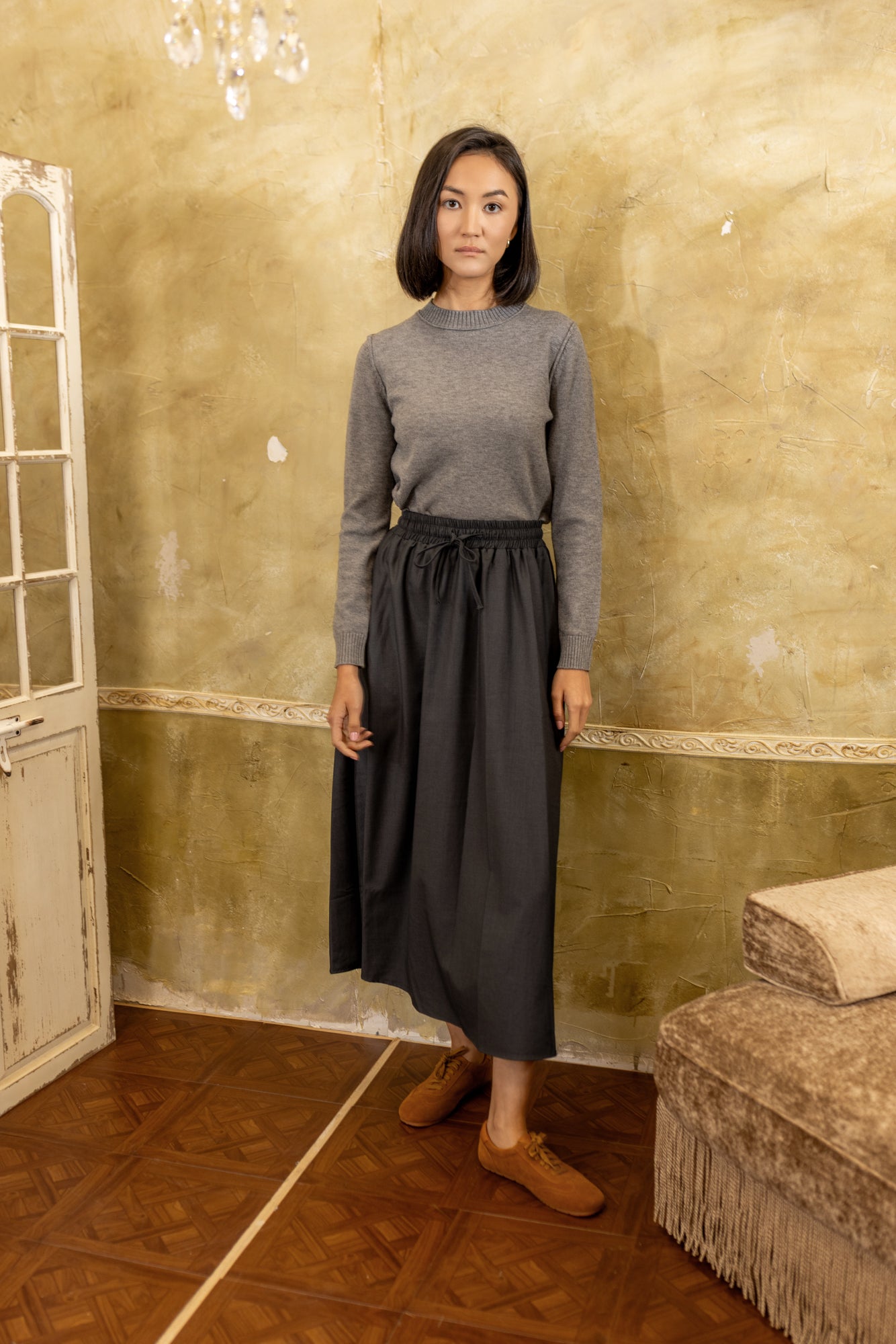 Drawstring Maxi | Charcoal