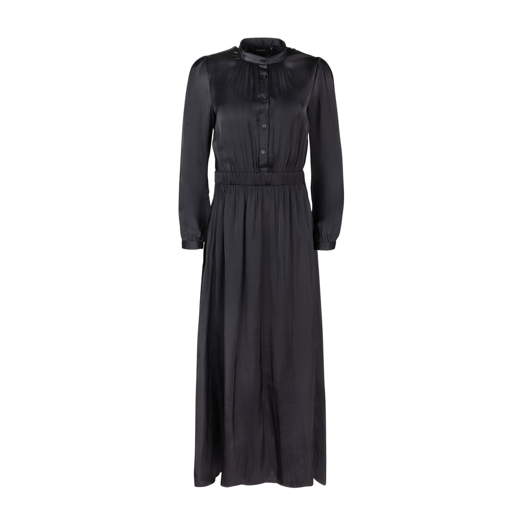 Viviane Satin Dress | Black