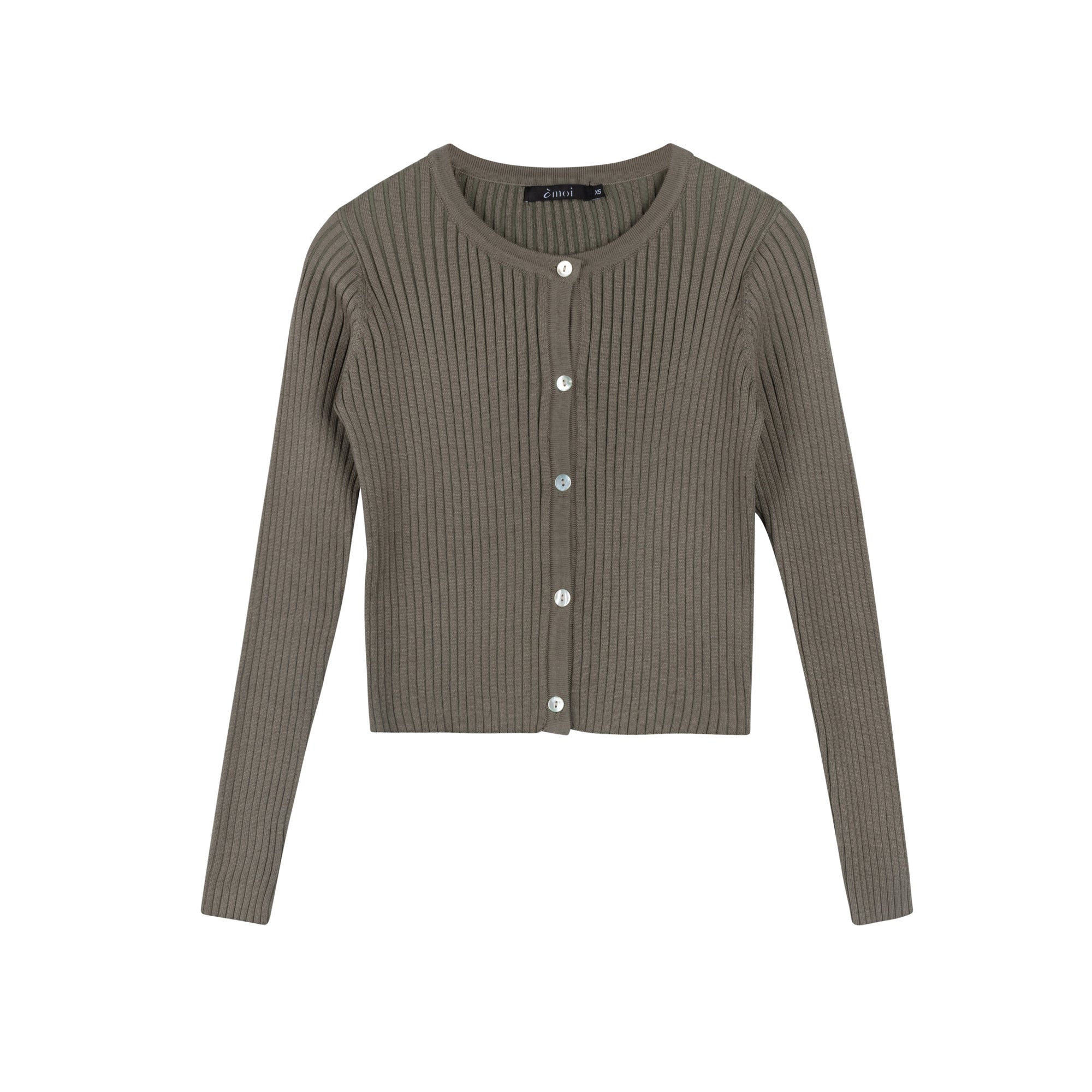 【BAON】[unisex] Moenel Color Round Over Knit Cardigan Colorblock Textured Cardigan – ban.do