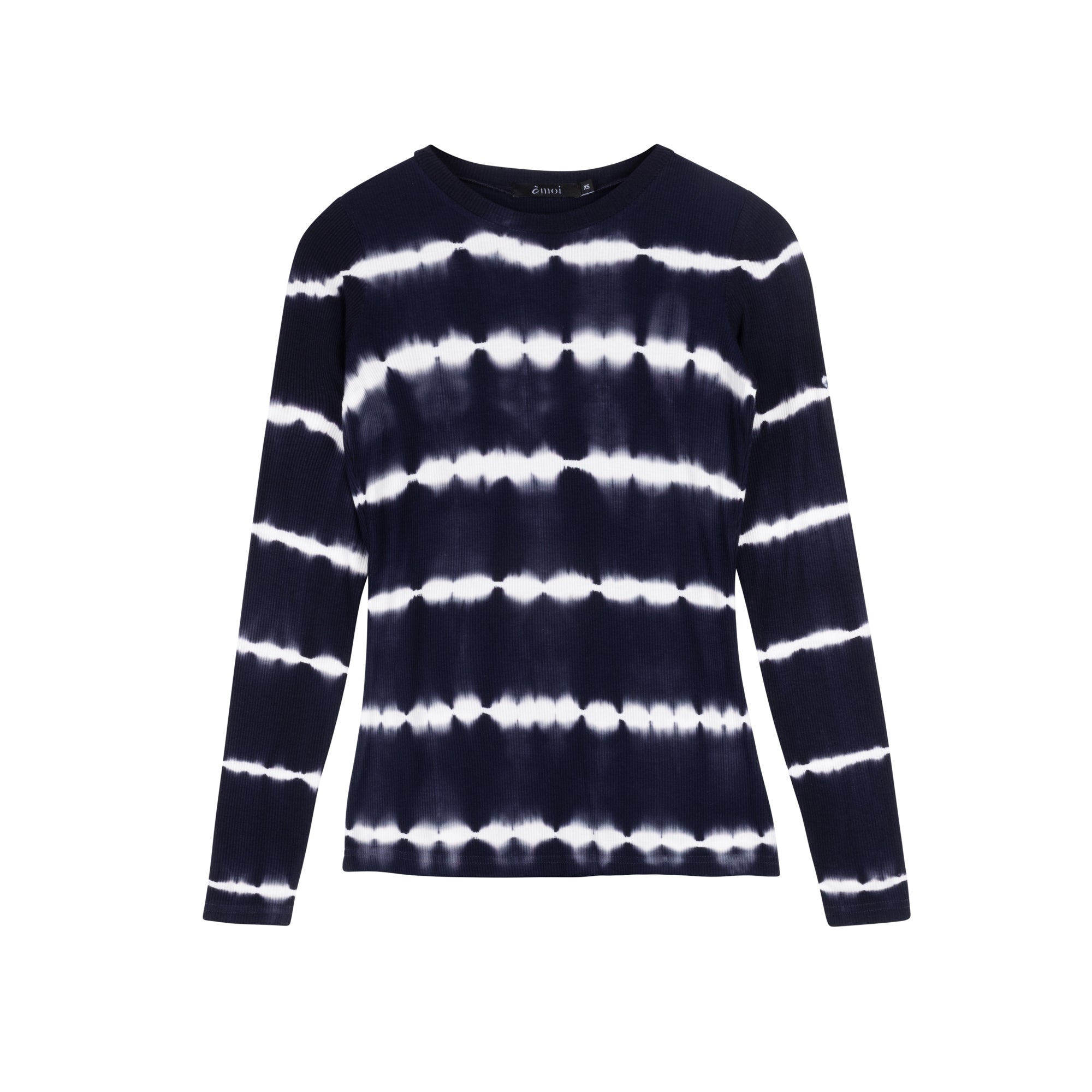 Tie Dye Ribbed Crewneck Tee | Navy [Final Sale]