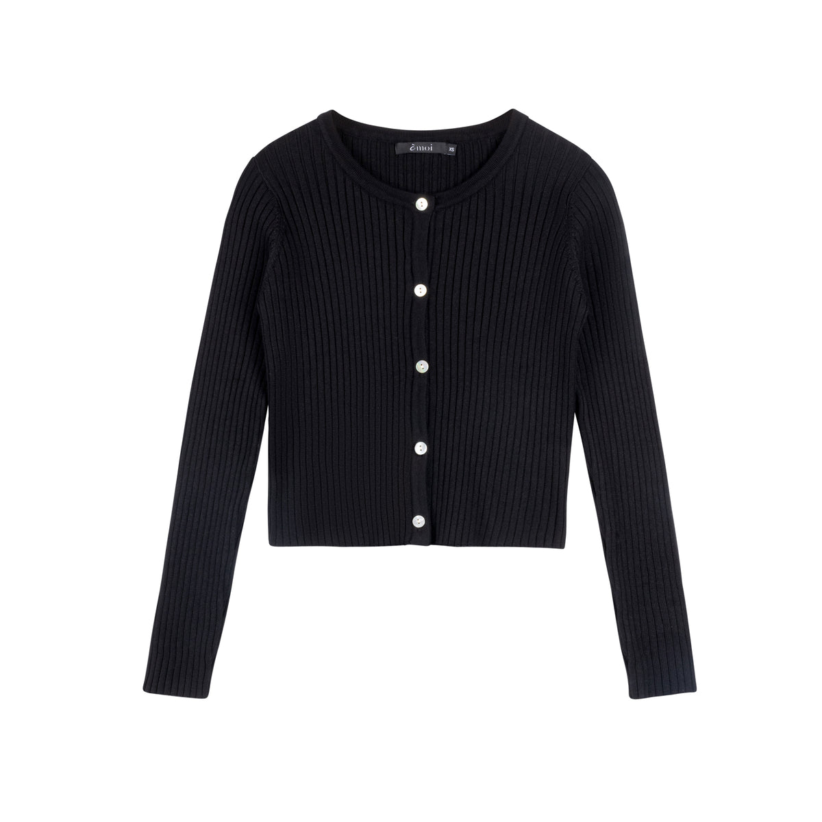 Knit Cardigan | Black – C