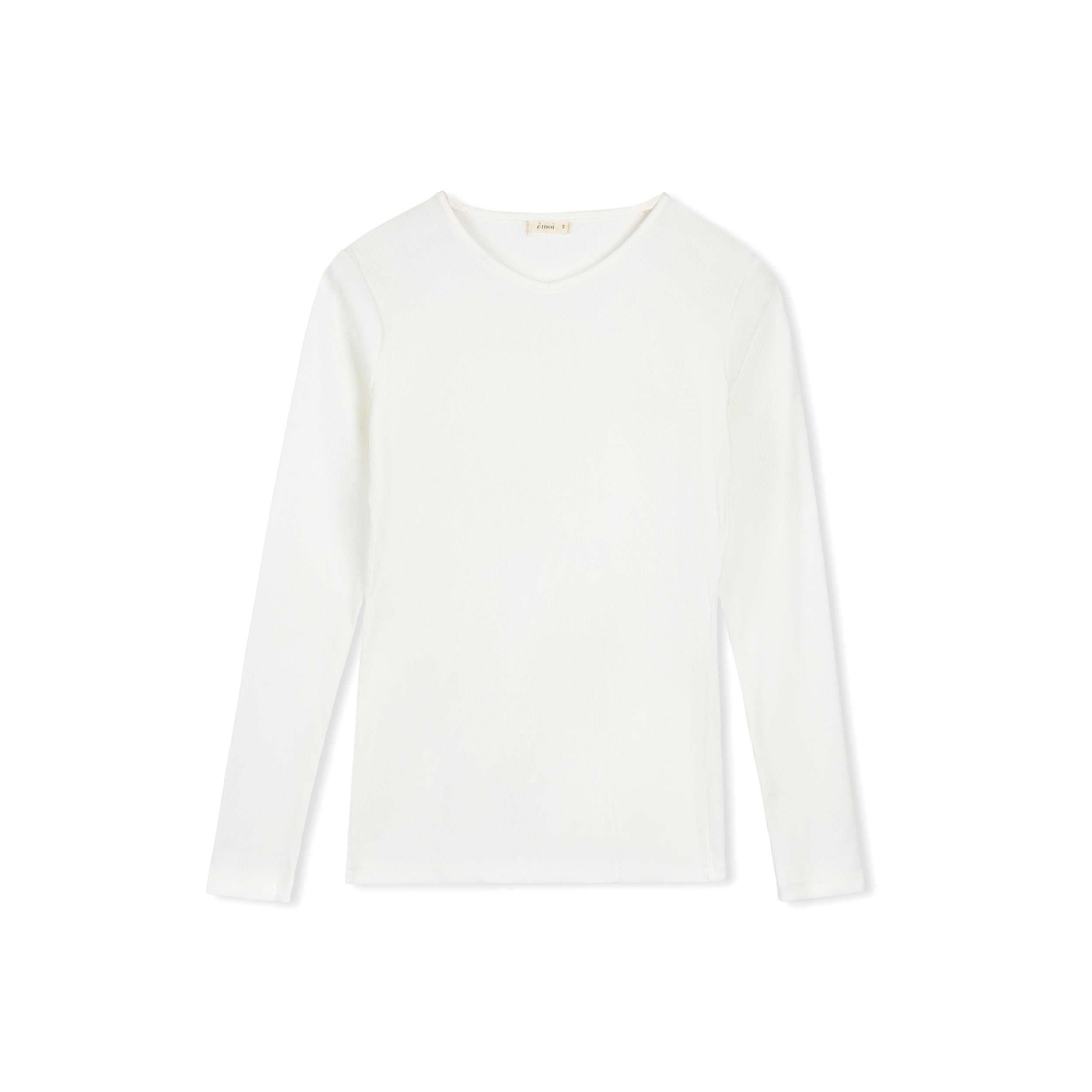 Ribbed Crewneck Tee | White