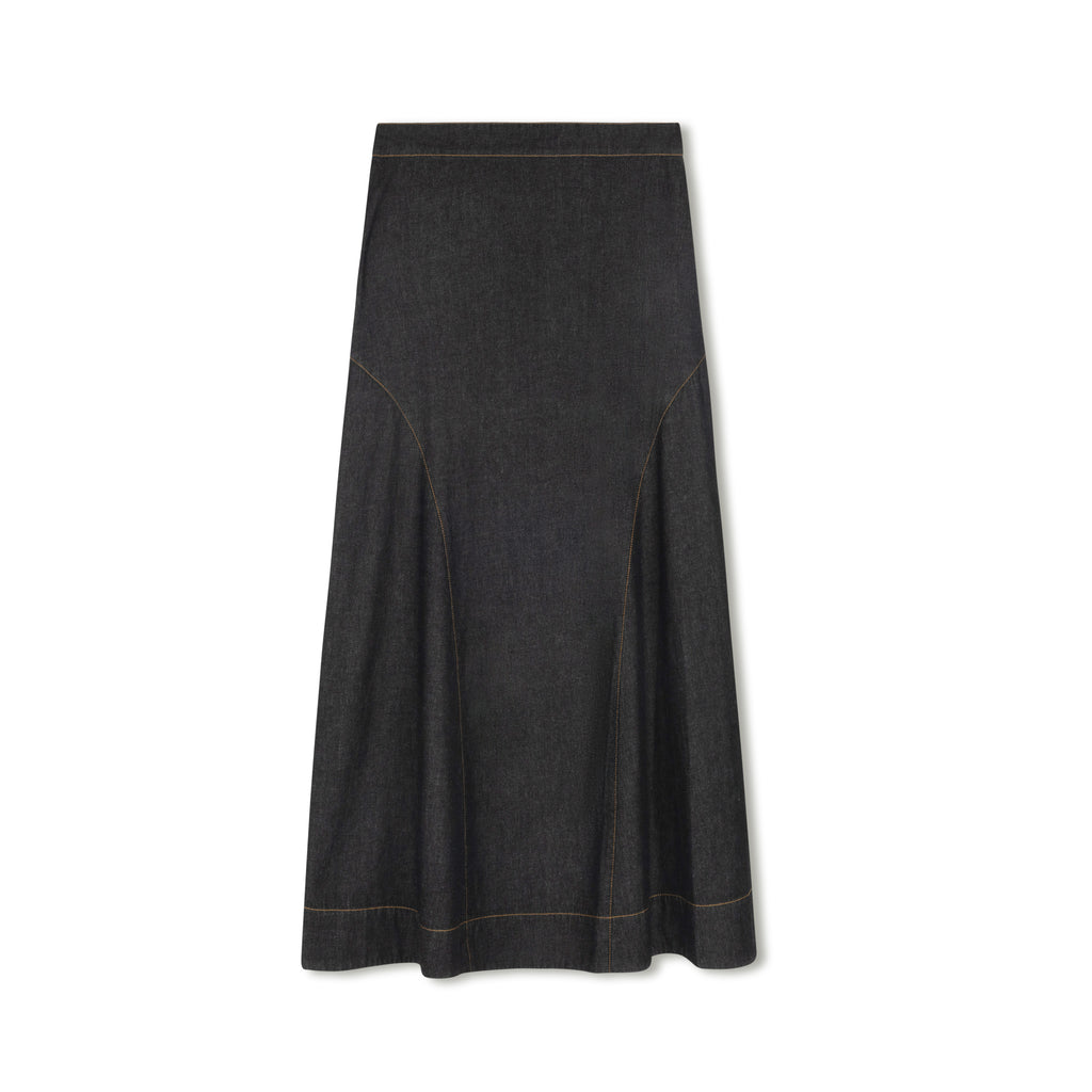 Lightweight Denim skirt | Black