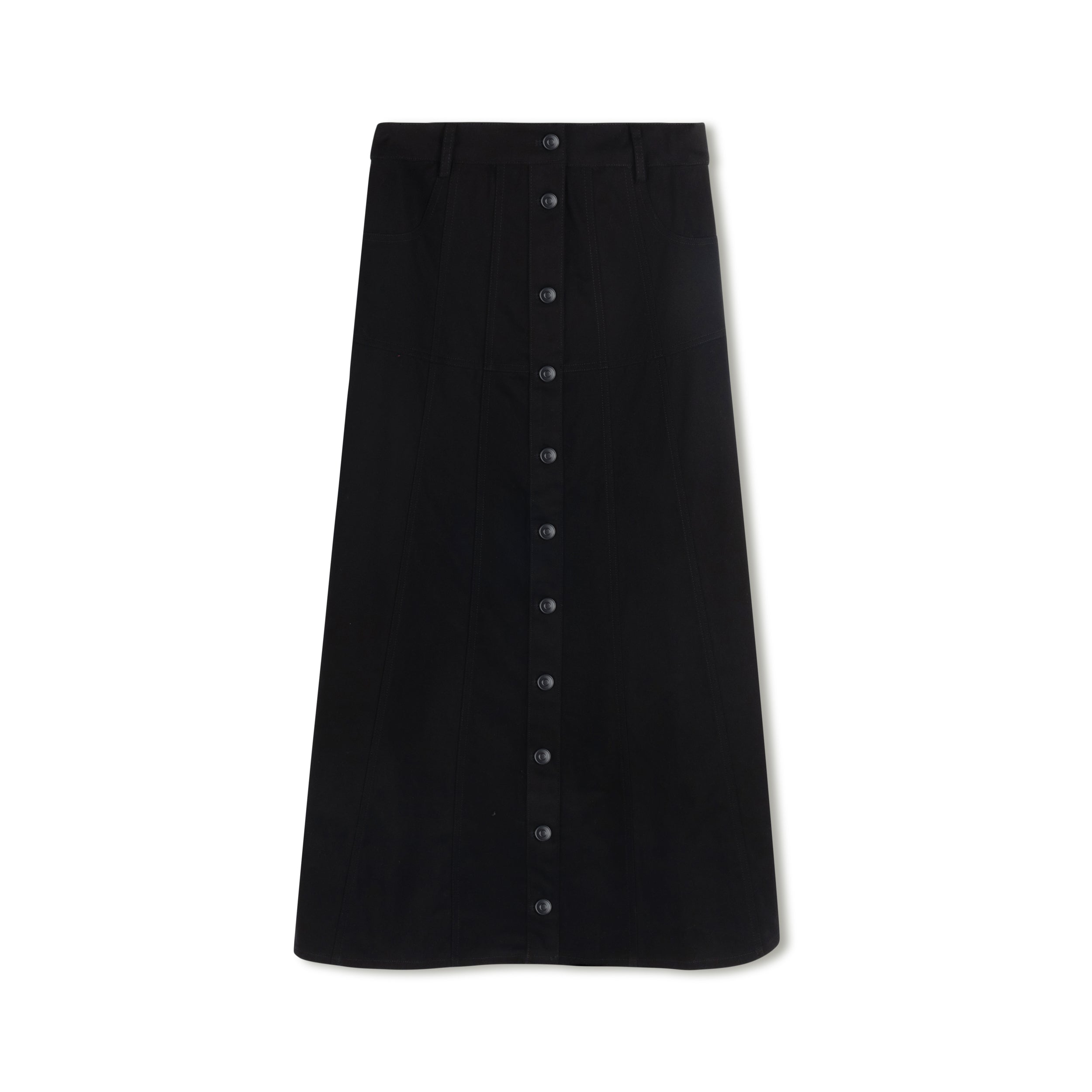 Estelle button-down skirt  | Denim Black