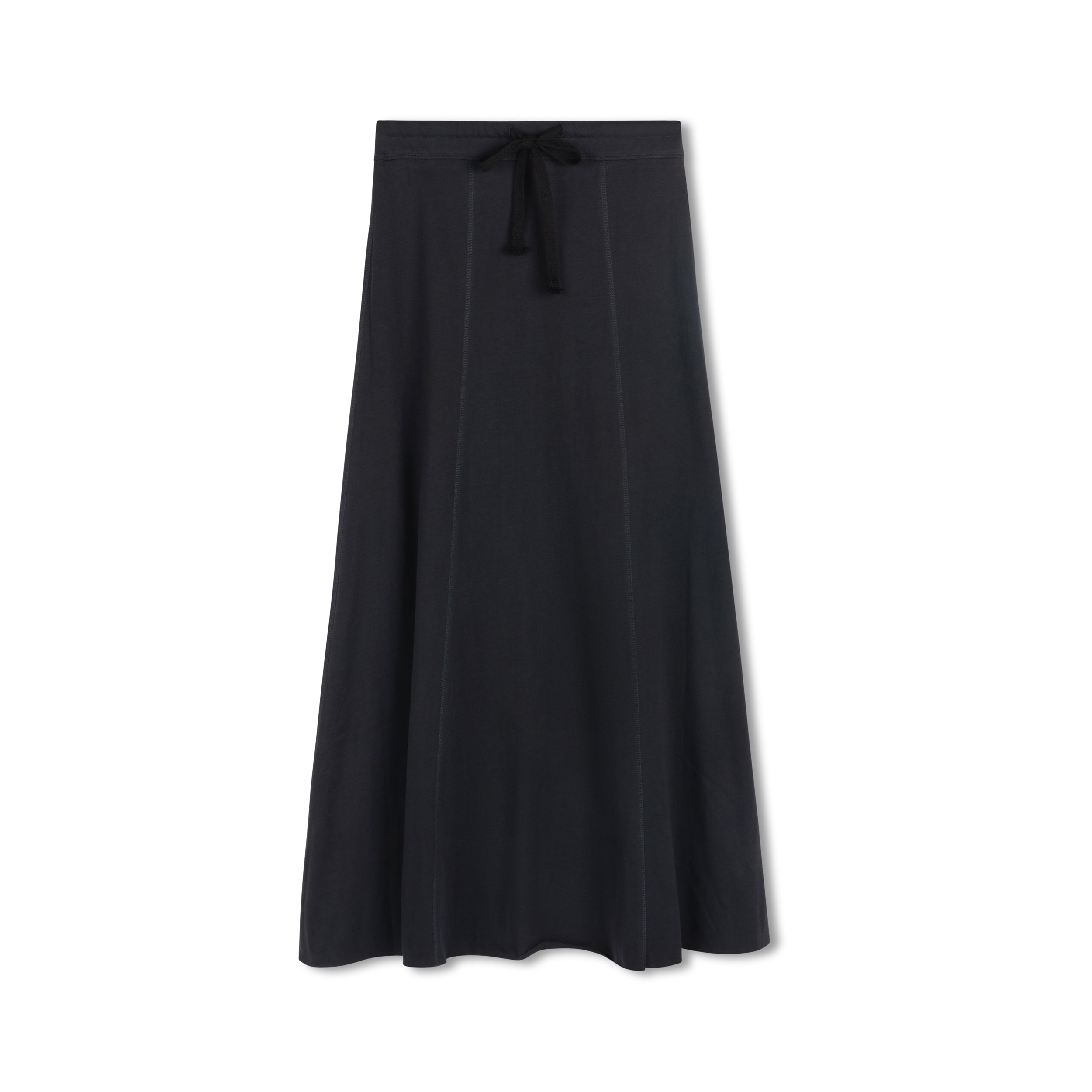 Drawstring Maxi Skirt| Asphalt