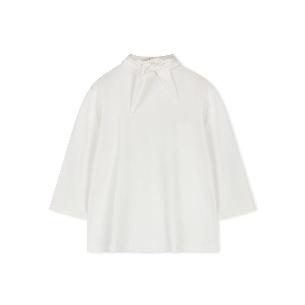 Tie Neck Top | White