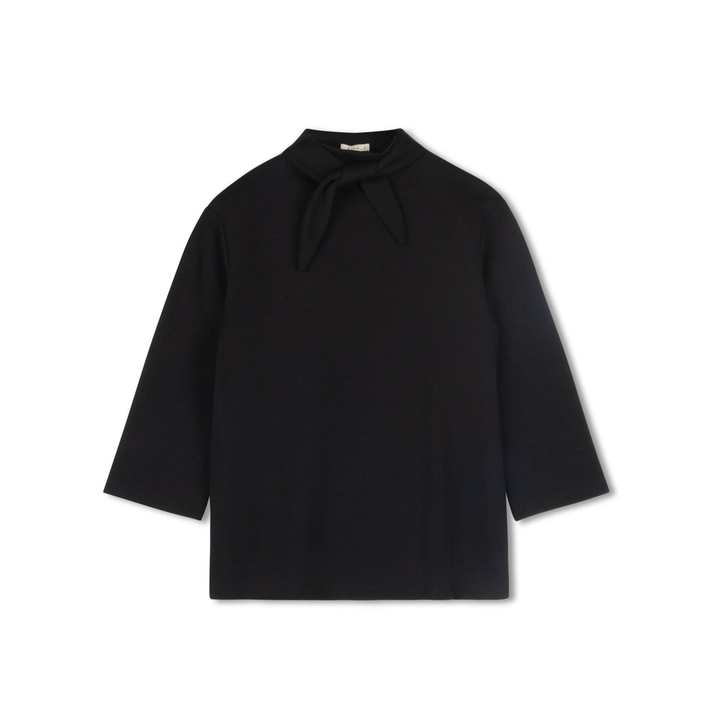 Tie Neck Top | Black