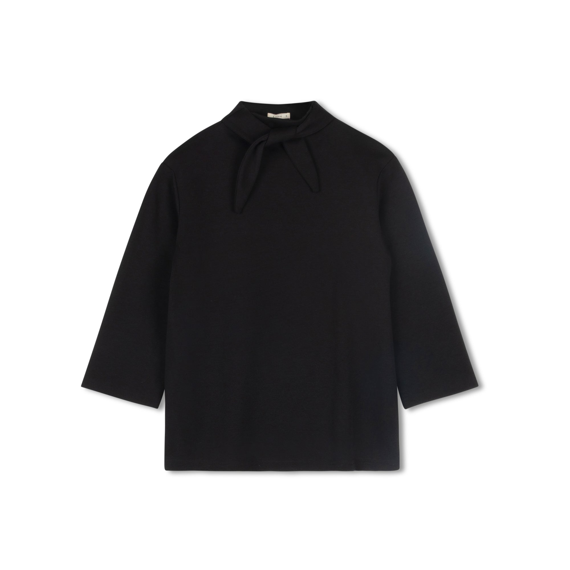 Tie Neck Top | Black