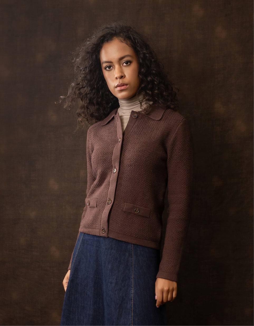 Gracie Knit Cardigan | Brown