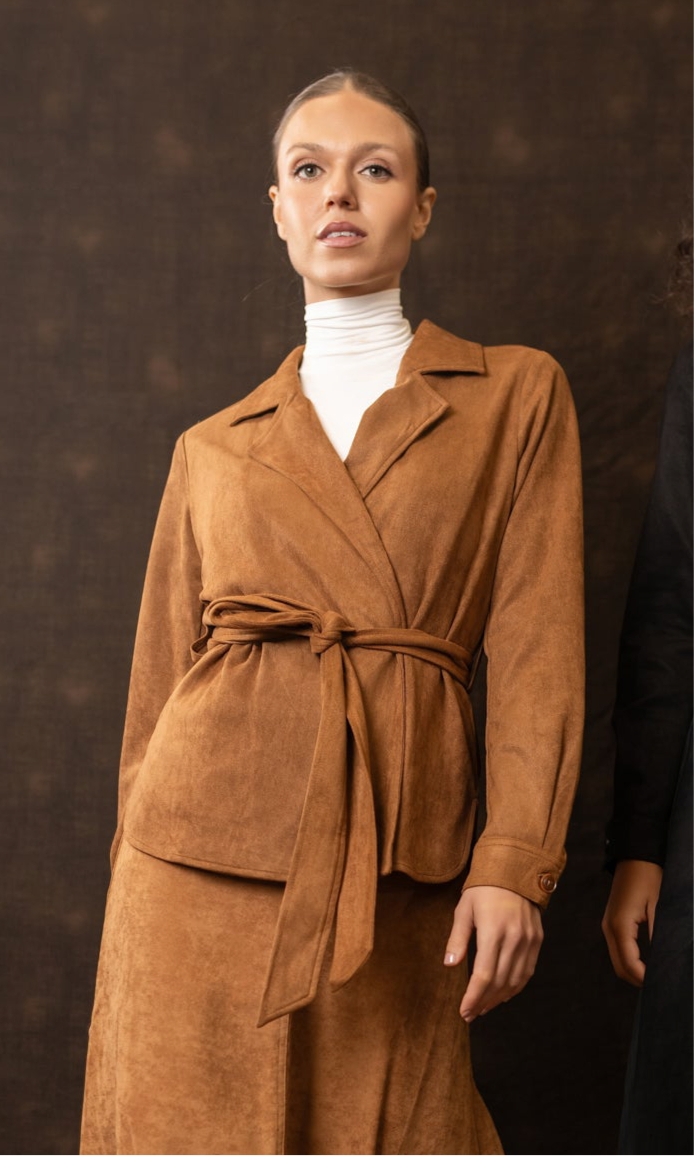 Suede Jacket | Brown