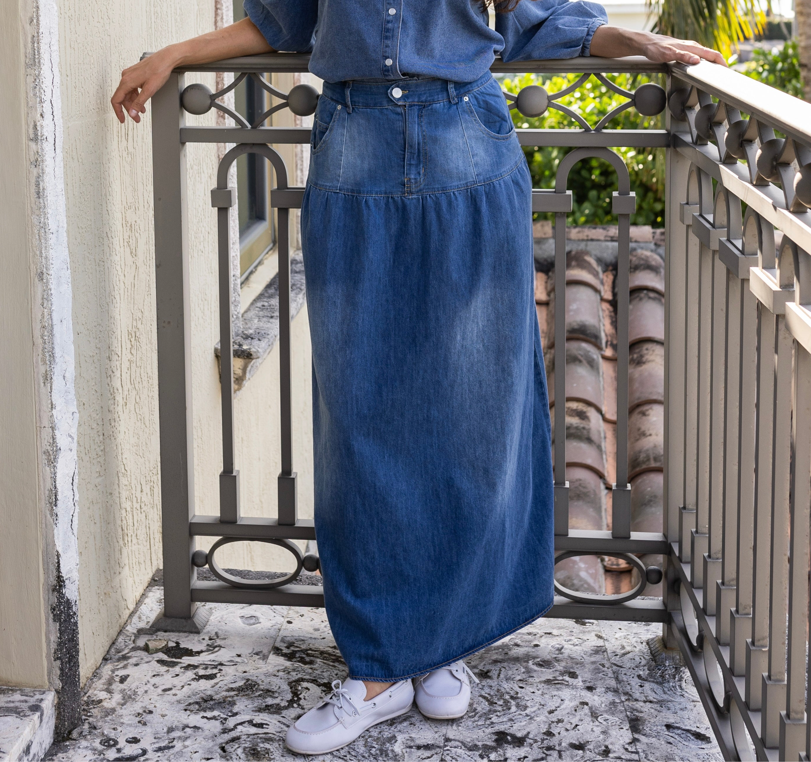 Olivia Denim Skirt | Blue [Final Sale]