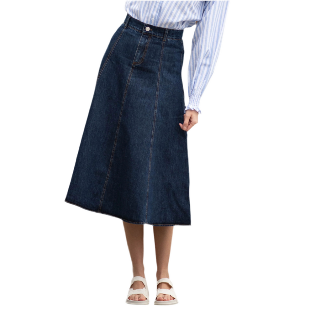 Jules Denim Panel Skirt