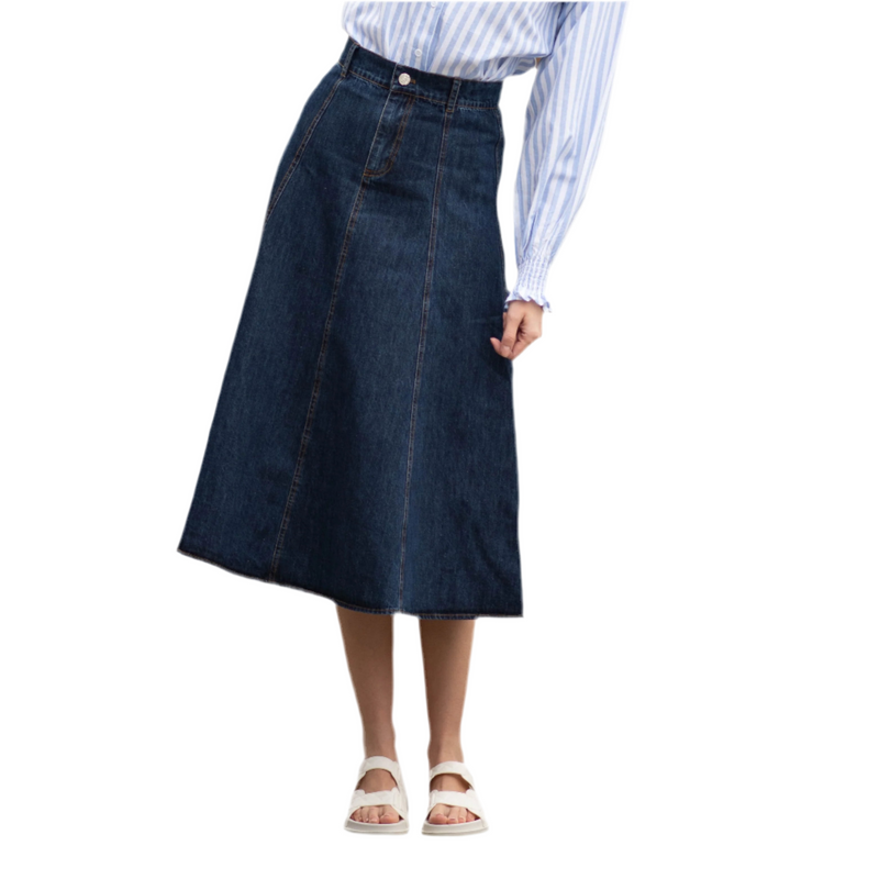 Jules Denim Panel Skirt