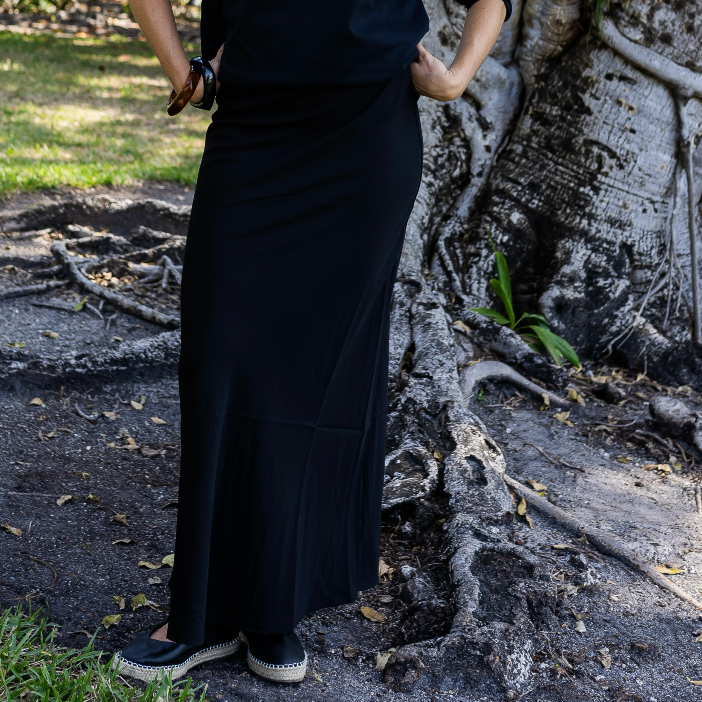 Copper Slip Skirt | Black [Final Sale]
