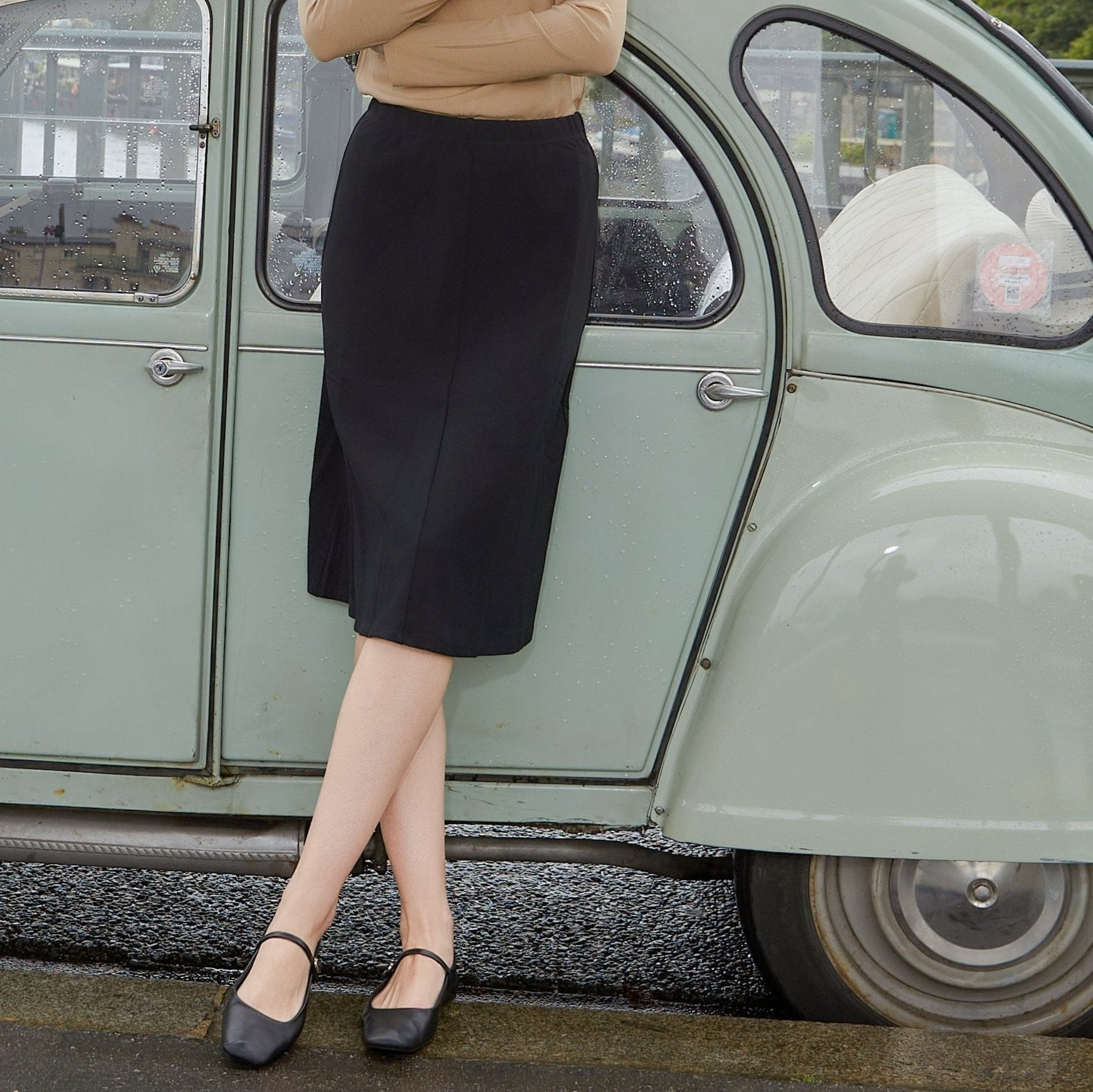 Basic A-line Skirt | Black [Final Sale] – C'Moi