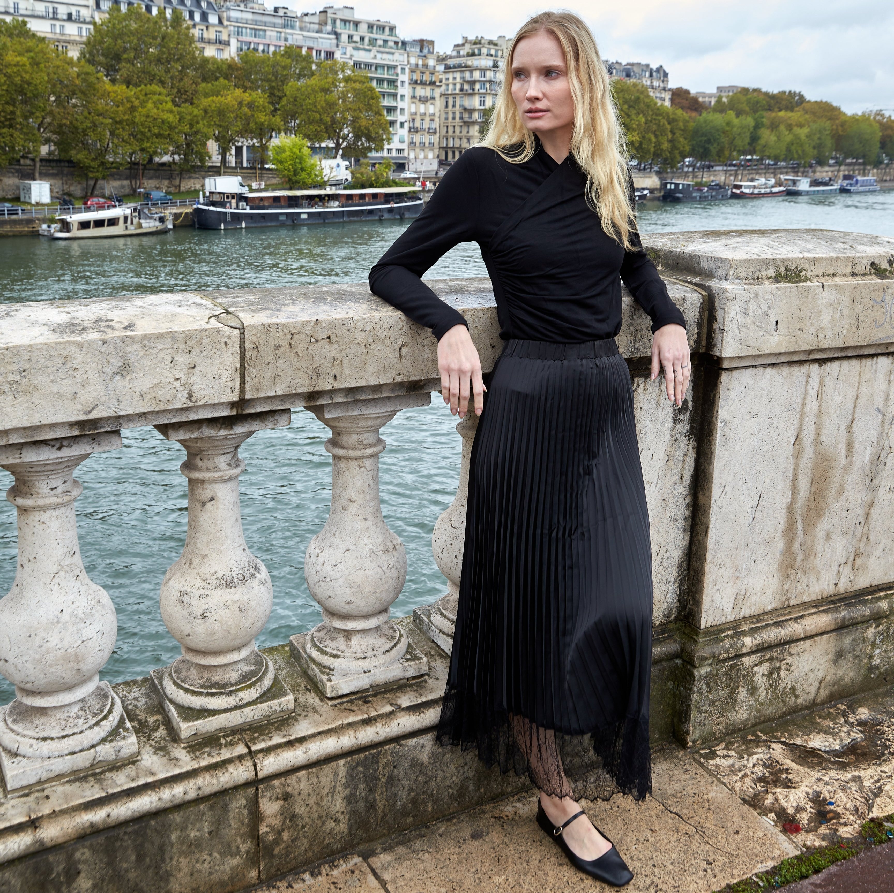 Pleated Lace Skirt [Final Sale]