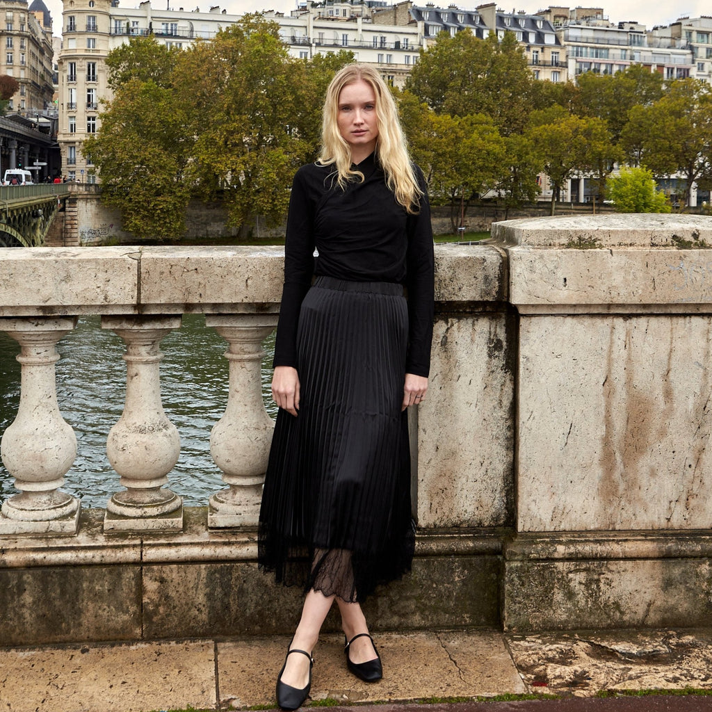 Pleated Lace Skirt [Final Sale]